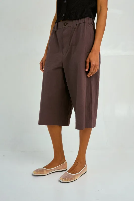 Wide Capris in Espresso made by Sayaka Davis