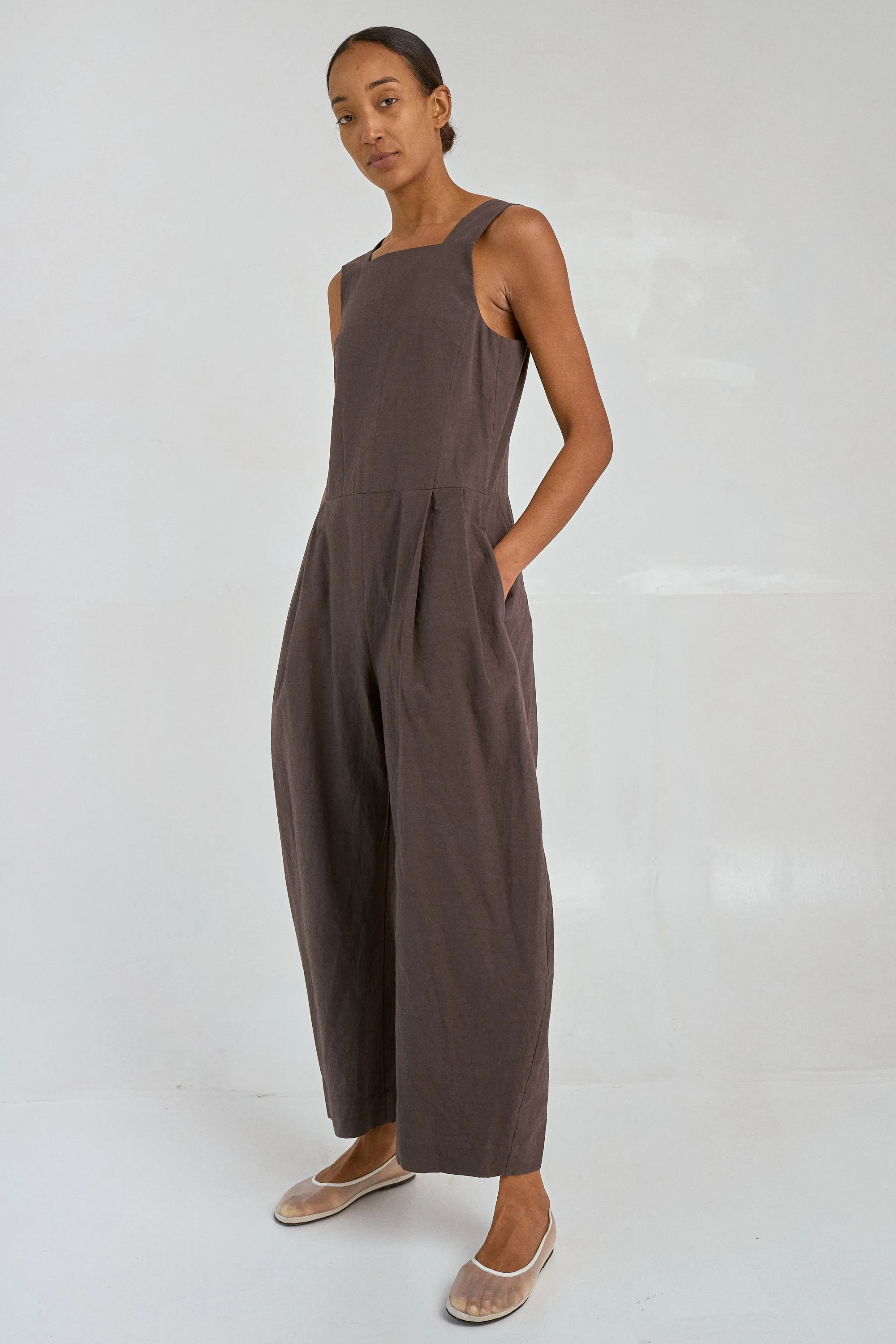 Strap Jumpsuit in Espresso sold by Sayaka Davis product image thumbnail 2