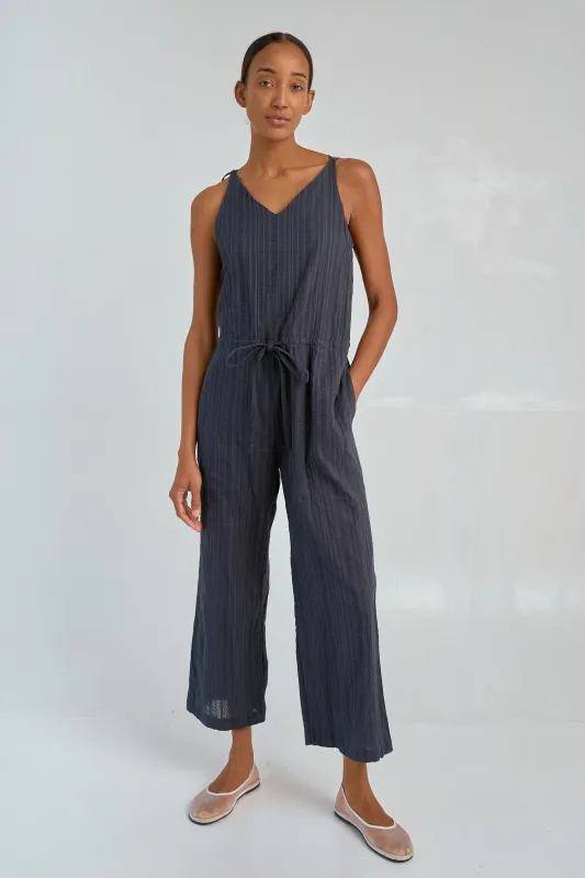 M-Strap Jumpsuit in Navy made by Sayaka Davis