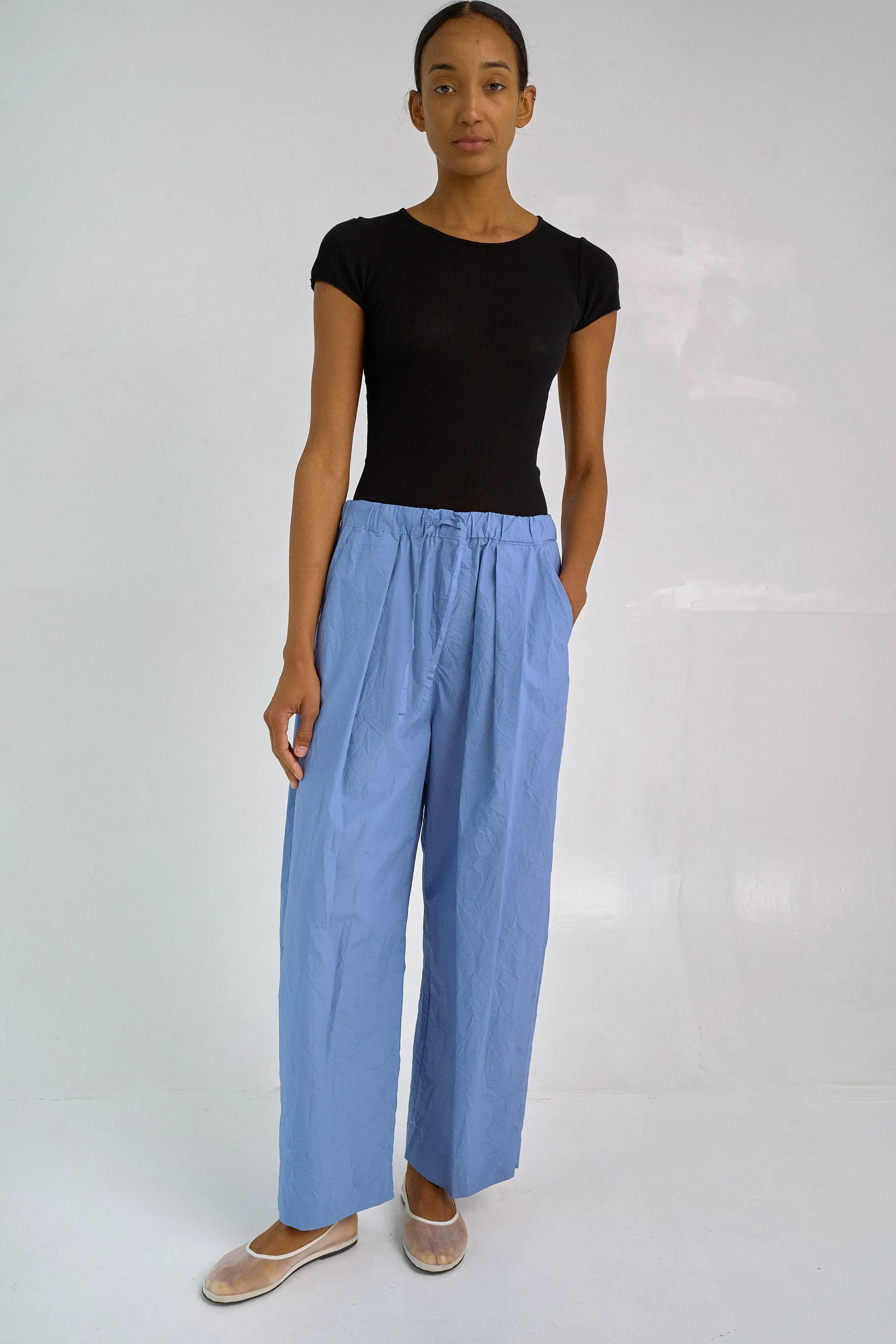 Tucked Pull-on Pants in French Blue sold by Sayaka Davis product image thumbnail 2