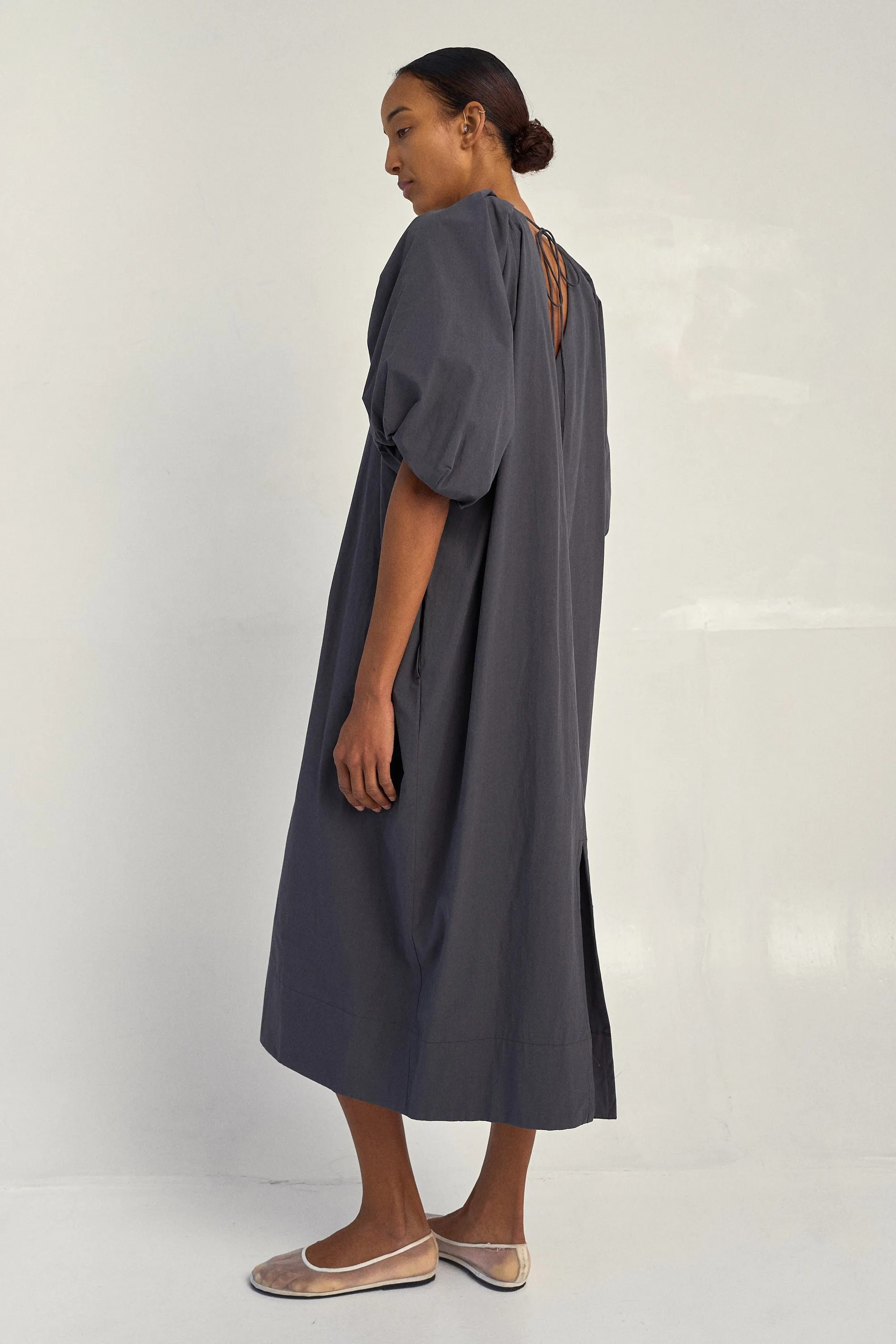 Tucked Cocoon Dress in Nori sold by Sayaka Davis product image thumbnail 5