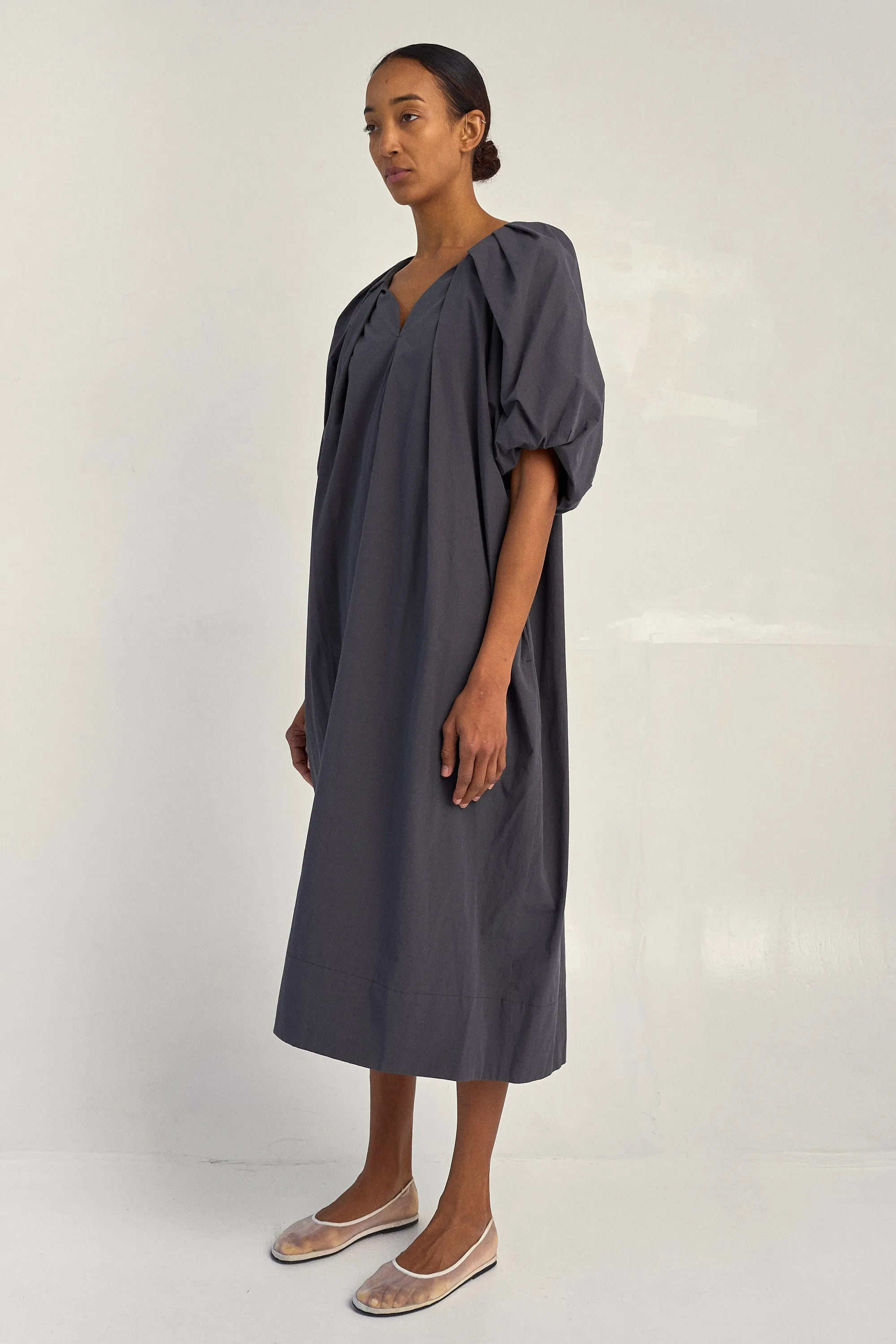 Tucked Cocoon Dress in Nori sold by Sayaka Davis product image thumbnail 4