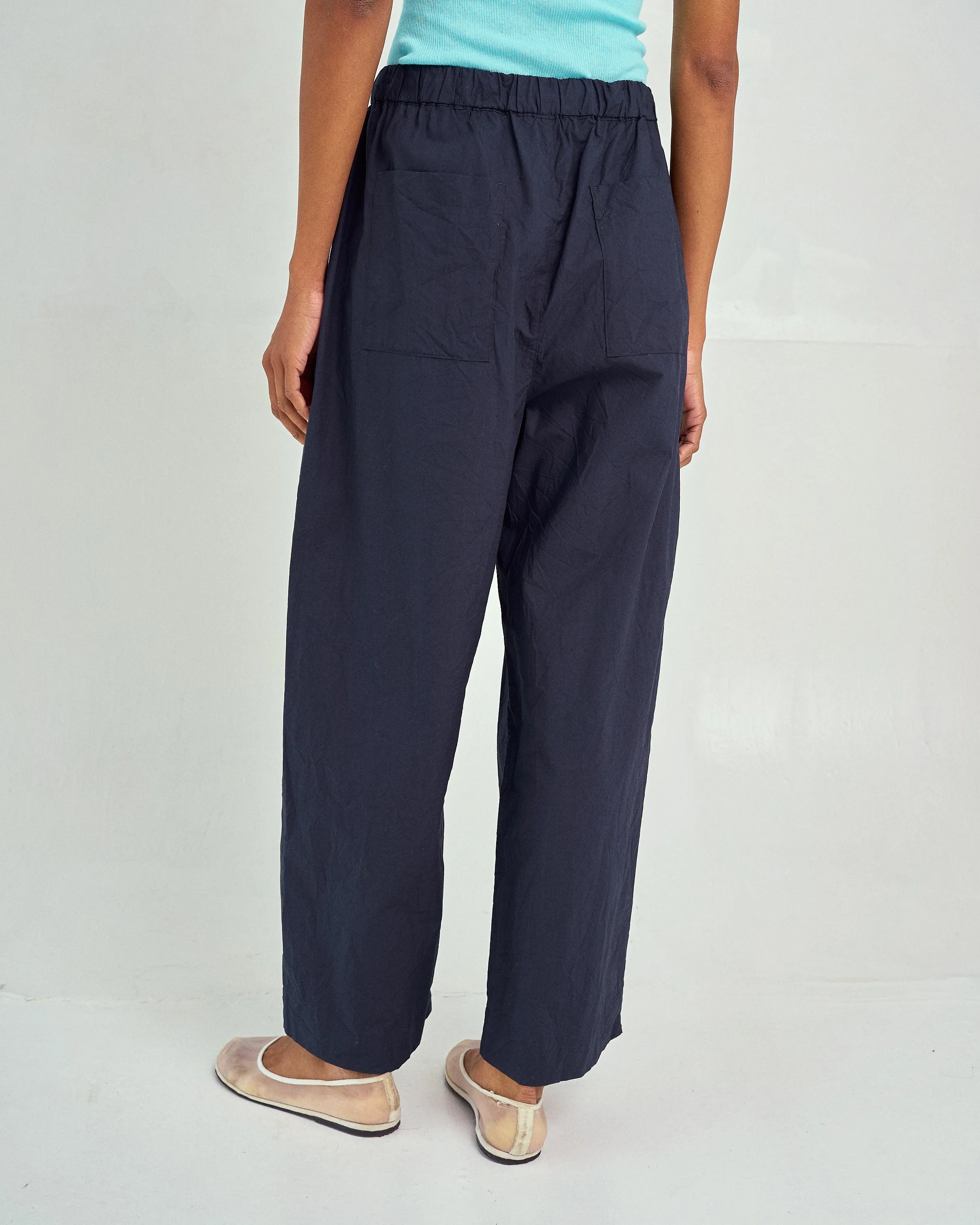 TUCKED PULL-ON PANTS IN NAVY sold by Sayaka Davis product image thumbnail 5