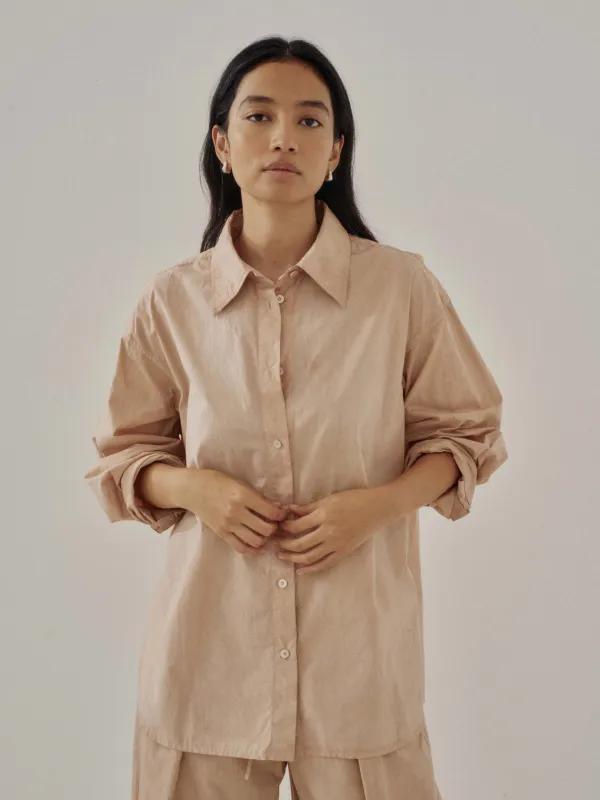 Us Pre Oversized Shirt in Washed Persimmon made by Sayaka Davis
