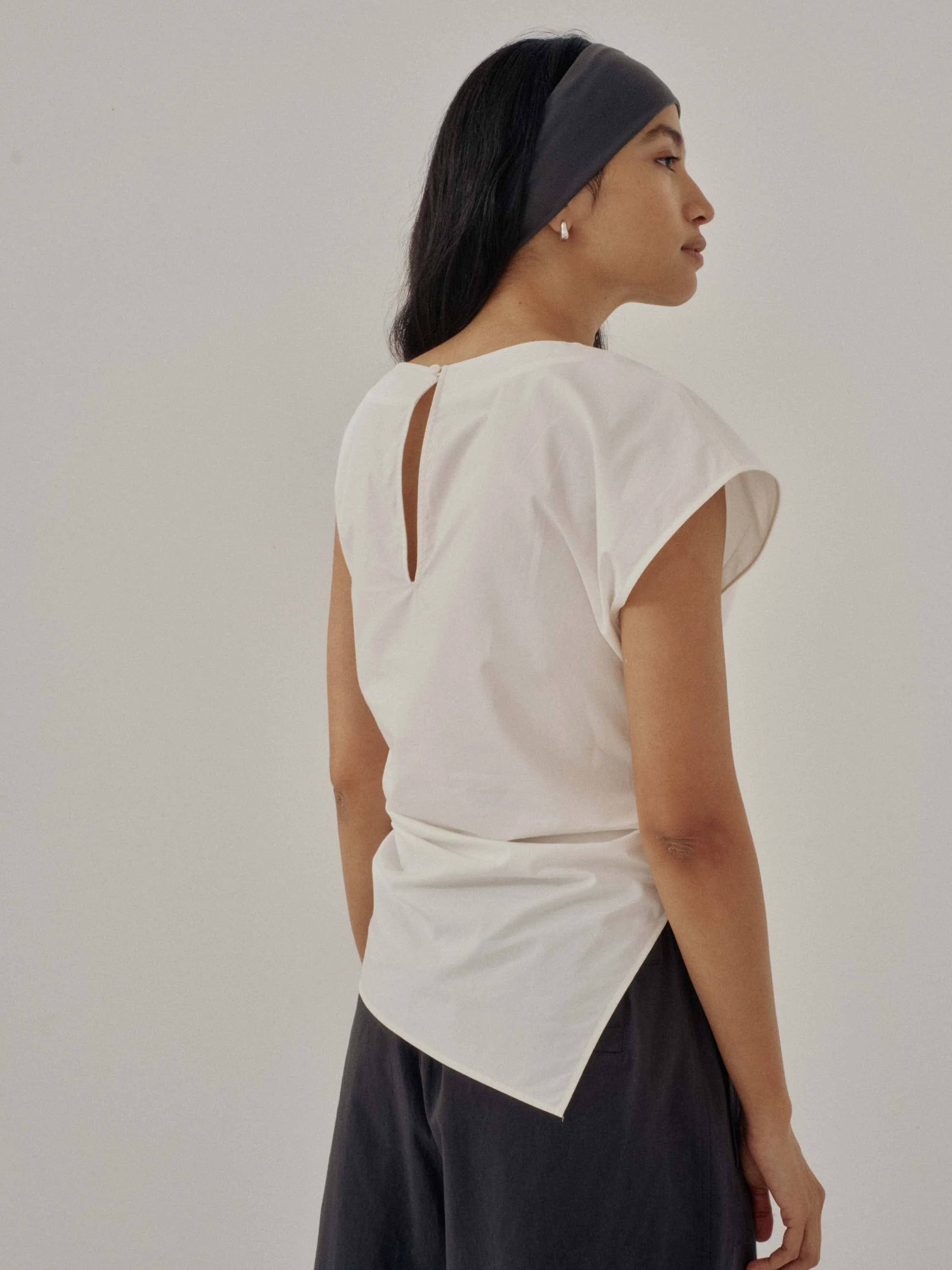 Us Pre Asymmetrical Top in White sold by Sayaka Davis product image thumbnail 5