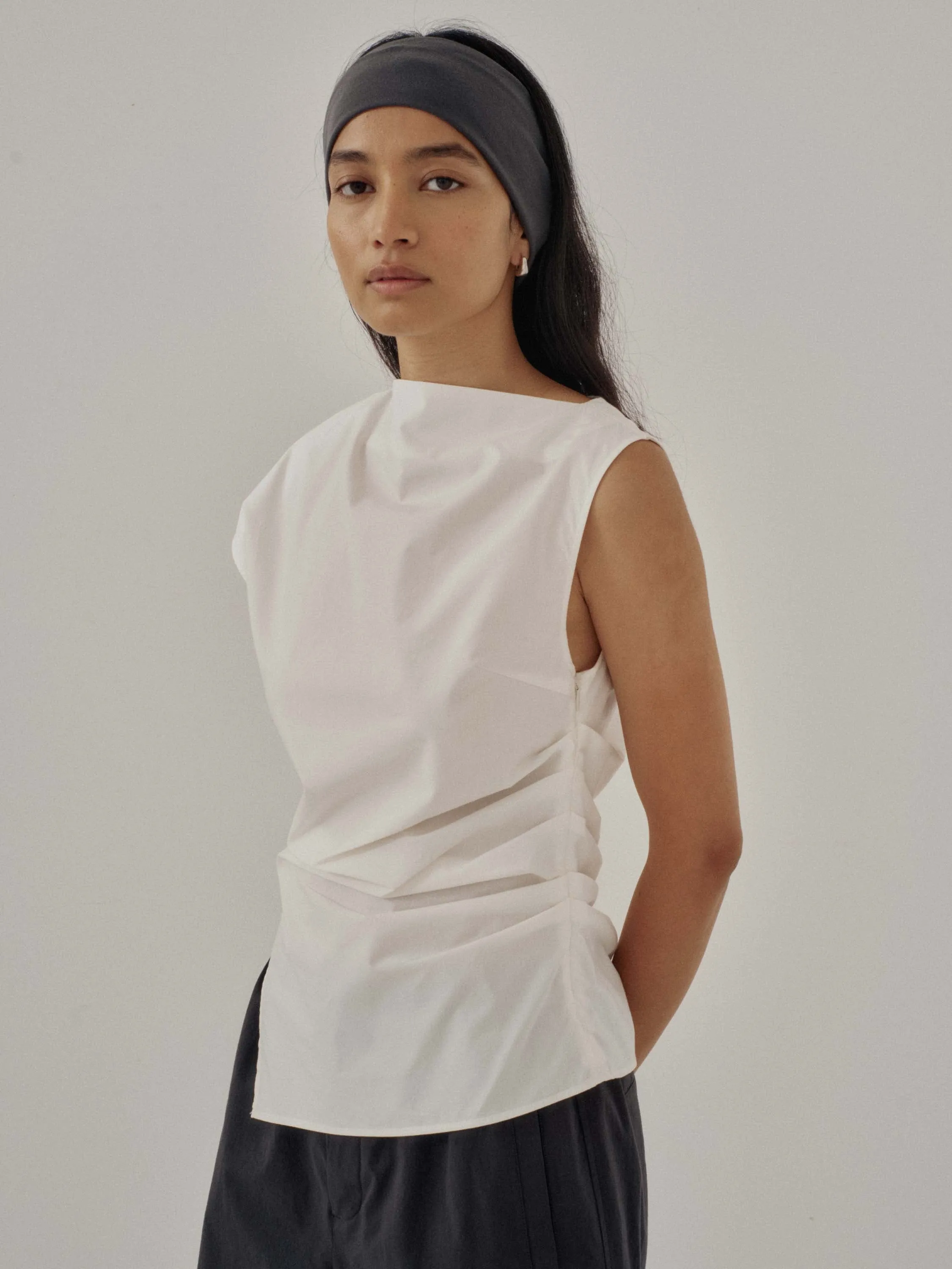 Us Pre Asymmetrical Top in White sold by Sayaka Davis product image thumbnail 4