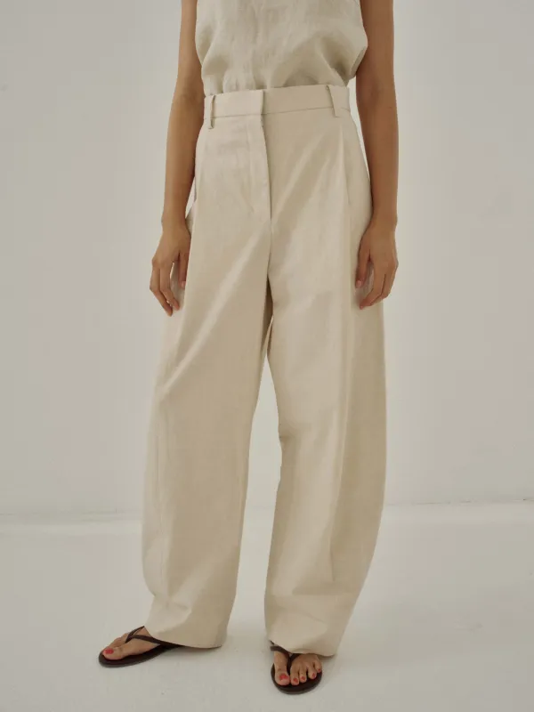 Us Pre Cacao Trousers in Sand made by Sayaka Davis