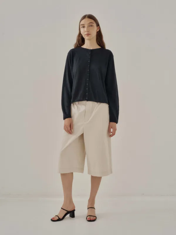 Us Pre Wide Capris in Oyster made by Sayaka Davis