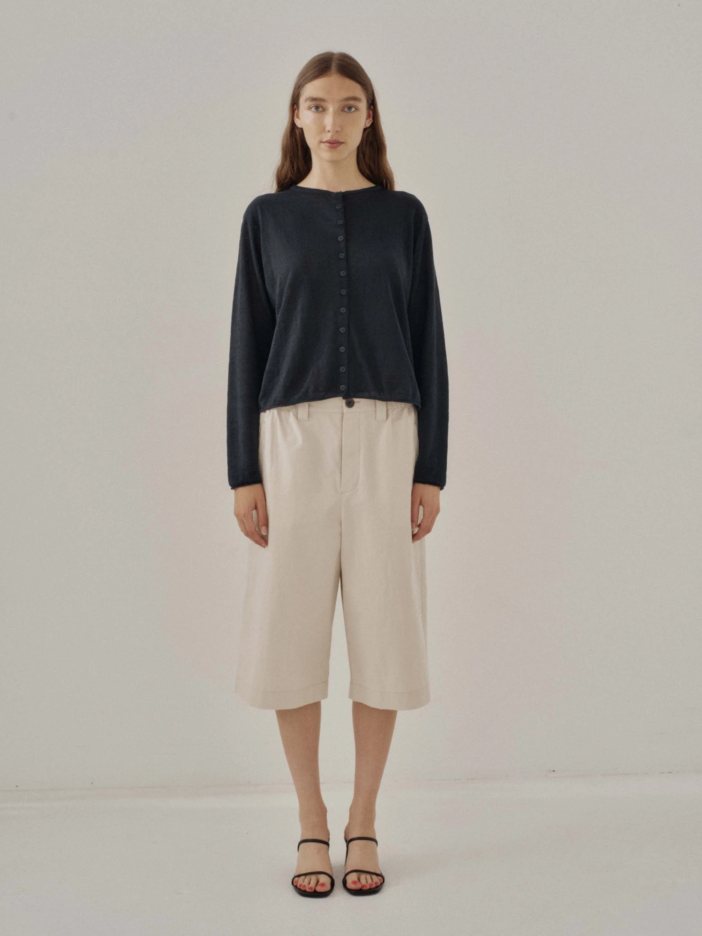 Us Pre Wide Capris in Oyster sold by Sayaka Davis product image thumbnail 5