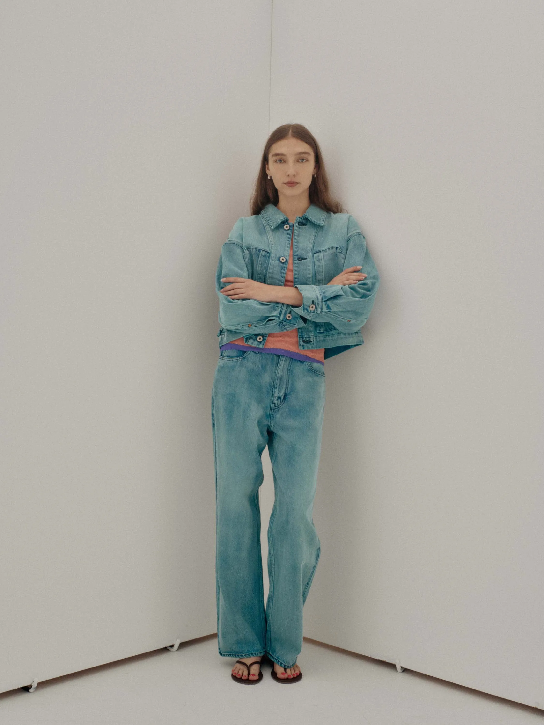 Us Pre Cropped Jacket in Aqua sold by Sayaka Davis product image thumbnail 4