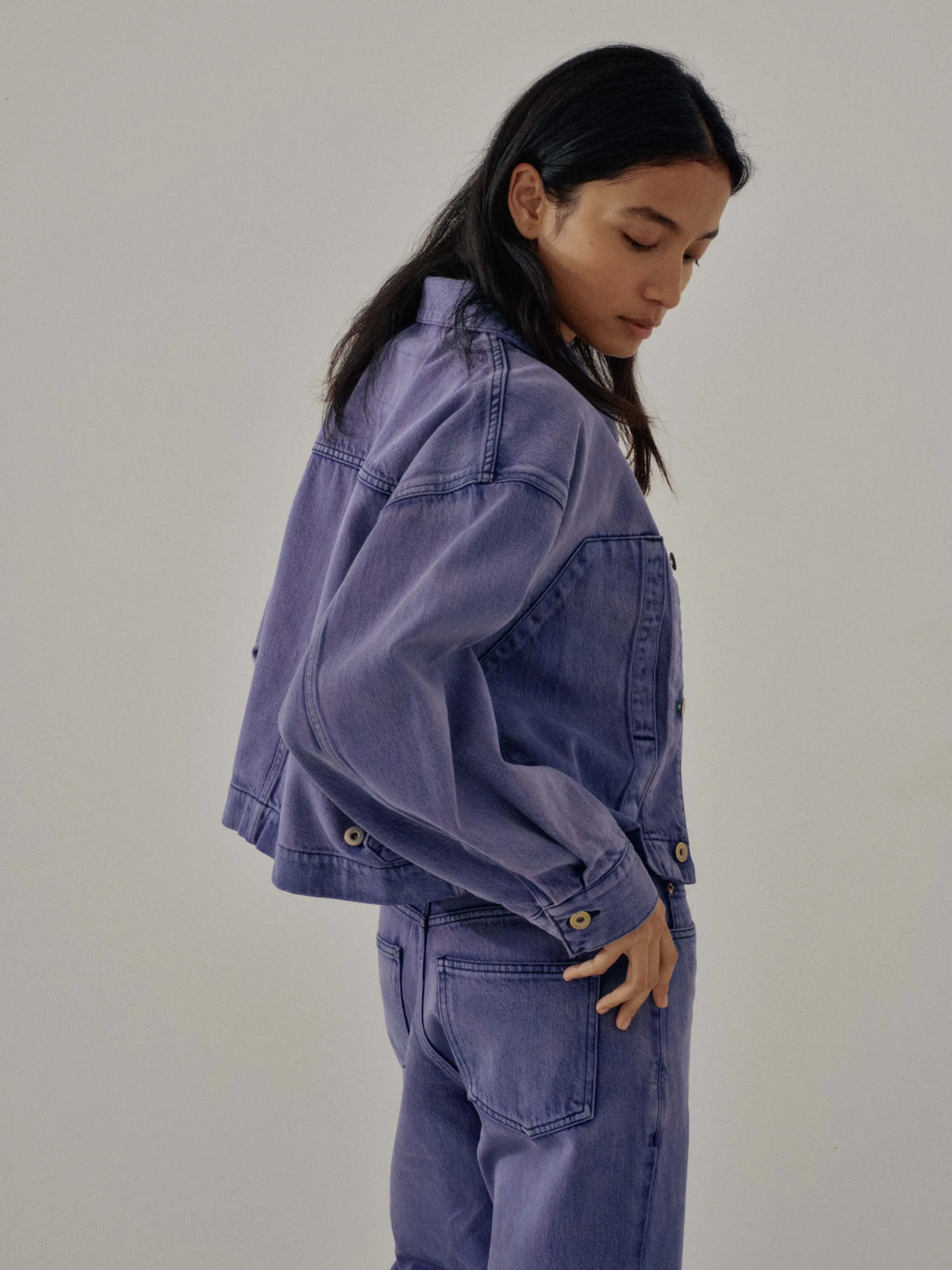 Us Pre Cropped Jacket in Periwinkle sold by Sayaka Davis product image thumbnail 4