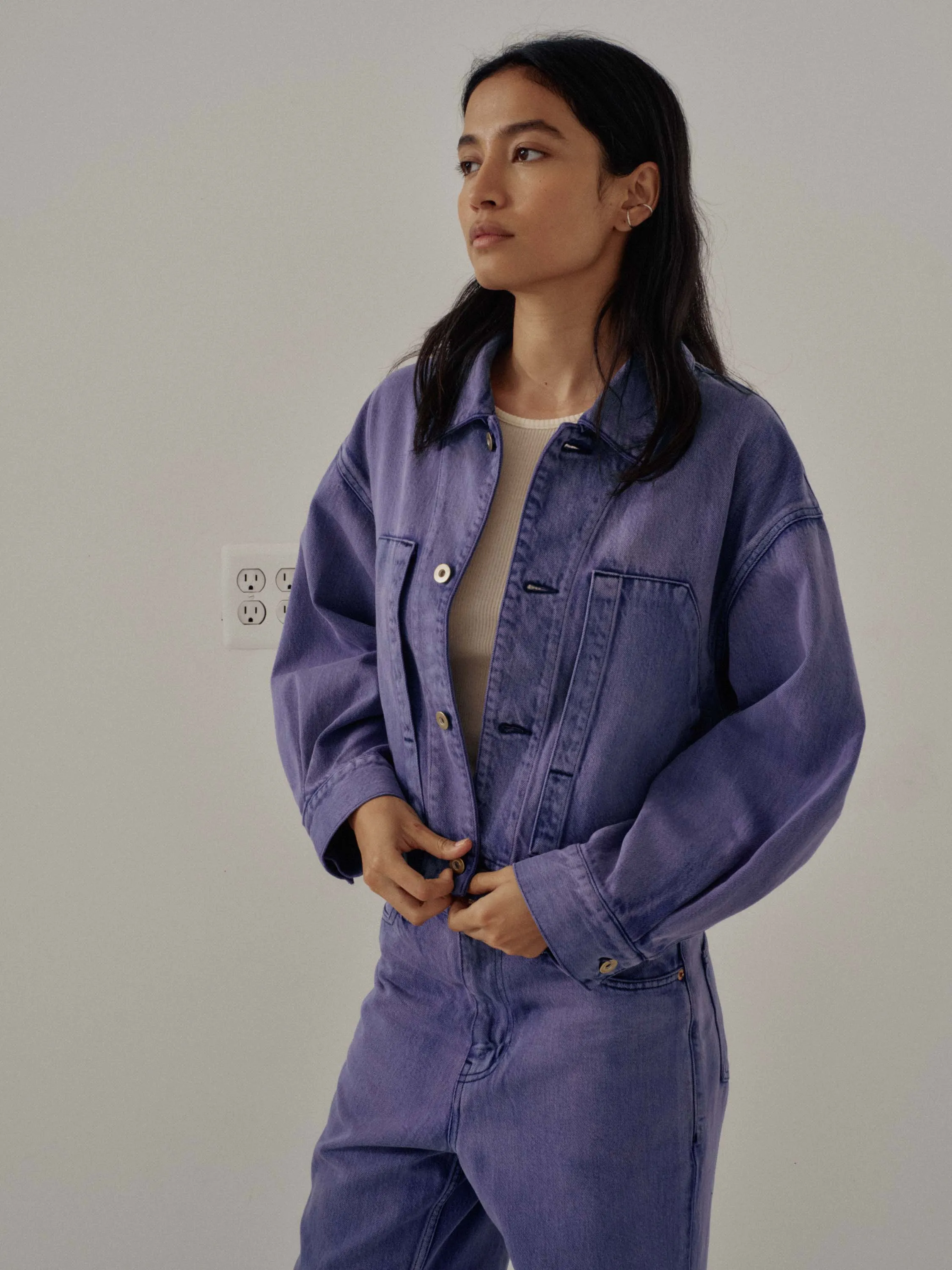 Us Pre Cropped Jacket in Periwinkle sold by Sayaka Davis product image thumbnail 3