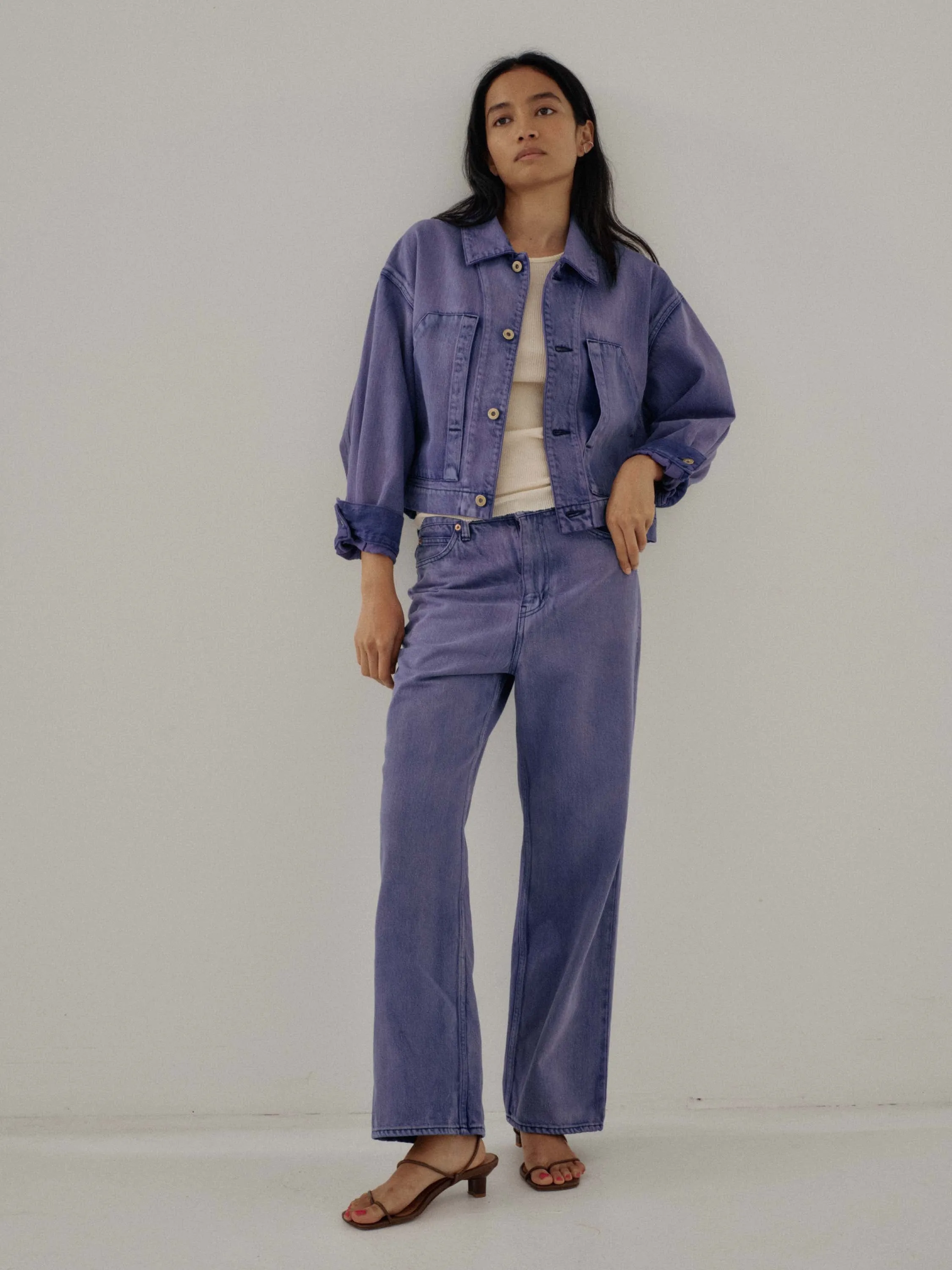 Us Pre Cropped Jacket in Periwinkle sold by Sayaka Davis product image thumbnail 2