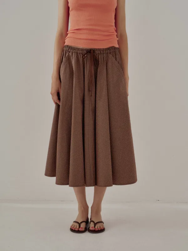 Us Pre Circular Skirt in Gingham Check made by Sayaka Davis