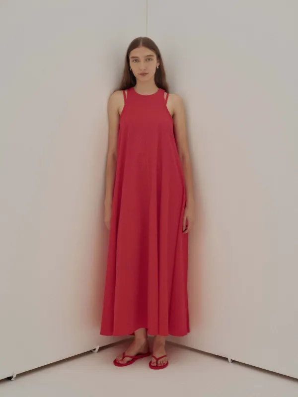 Us Pre Double Strap Dress in Red made by Sayaka Davis