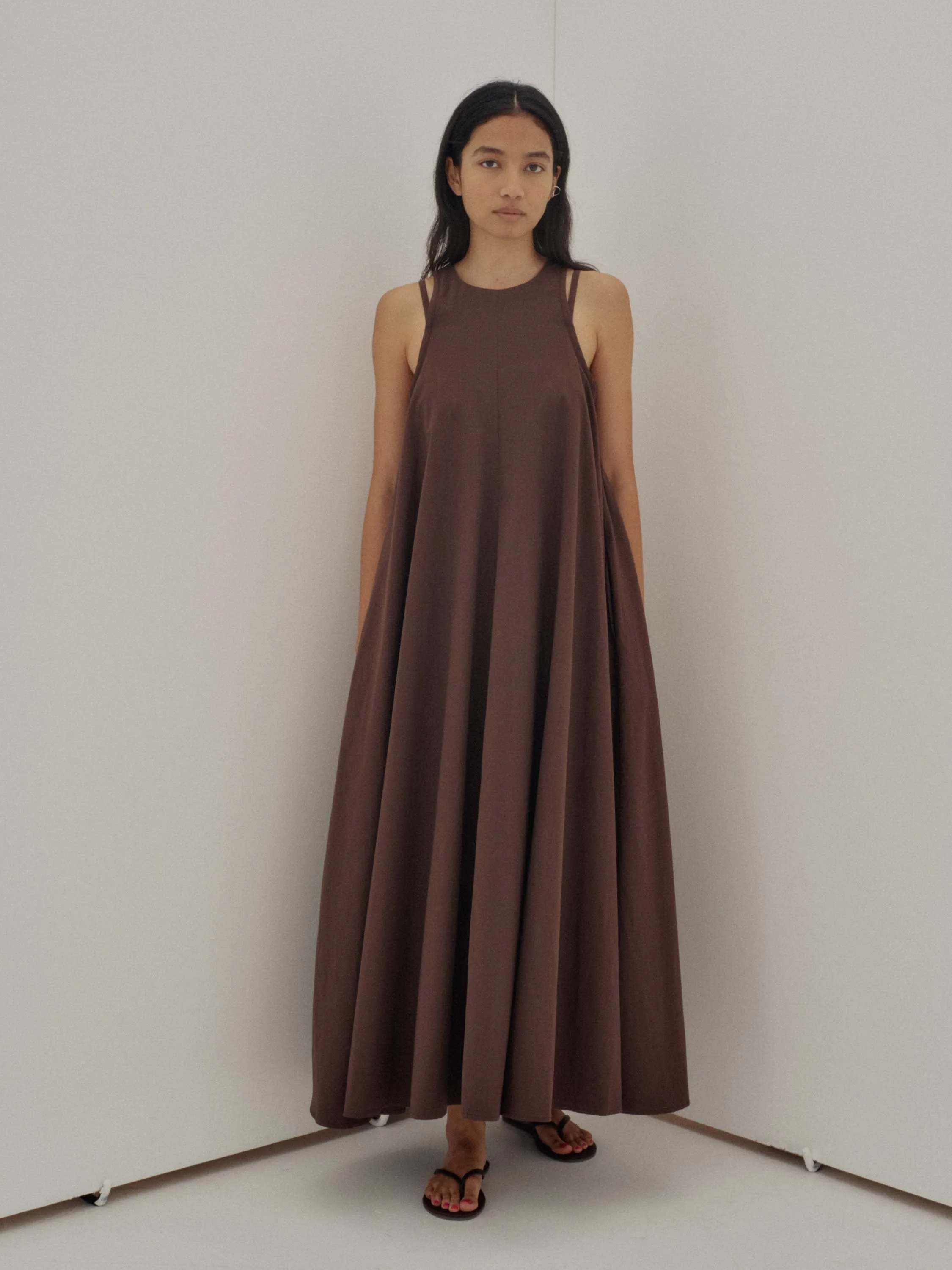 Us Pre Double Strap Dress in Brown sold by Sayaka Davis