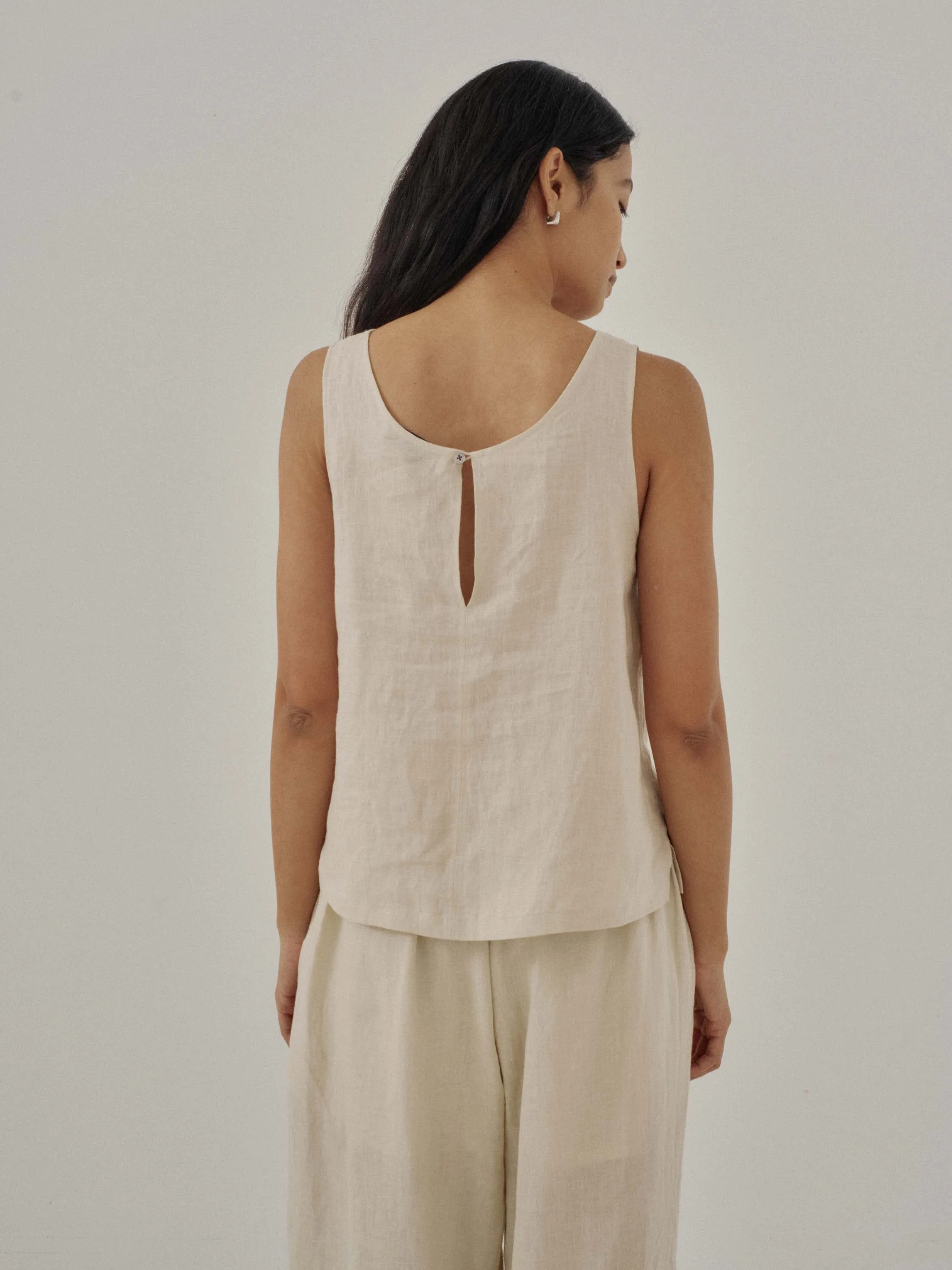 Us Pre Linen Tank in Hay sold by Sayaka Davis product image thumbnail 5