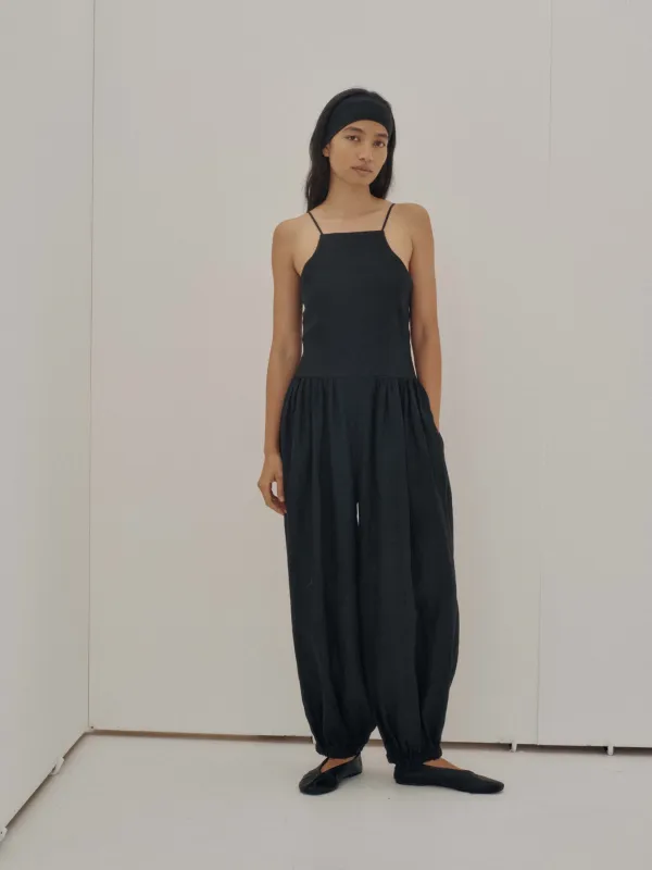 Us Pre Balloon Jumpsuit in Black made by Sayaka Davis