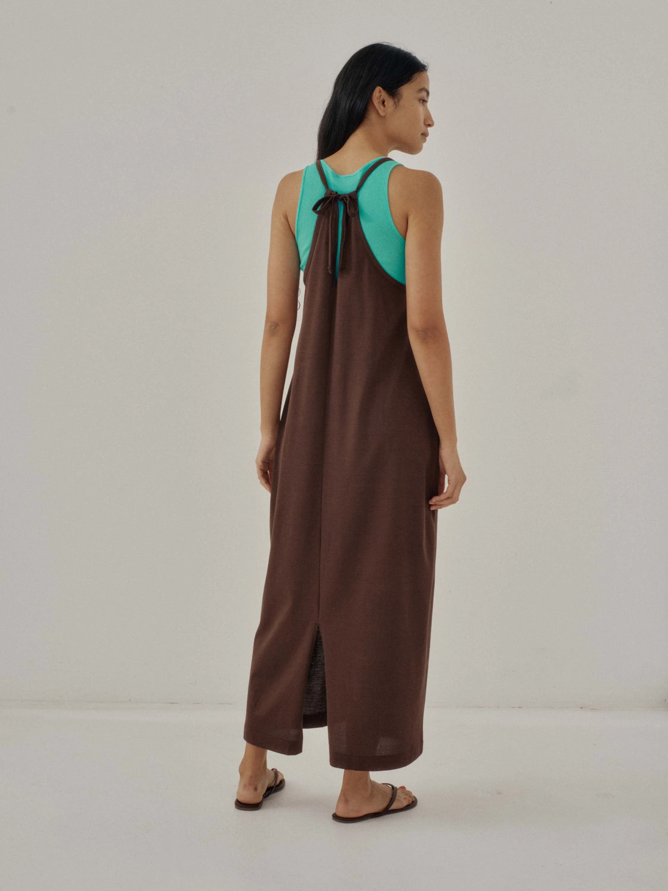 Us Pre Halter Jersey Dress in Brown sold by Sayaka Davis product image thumbnail 5