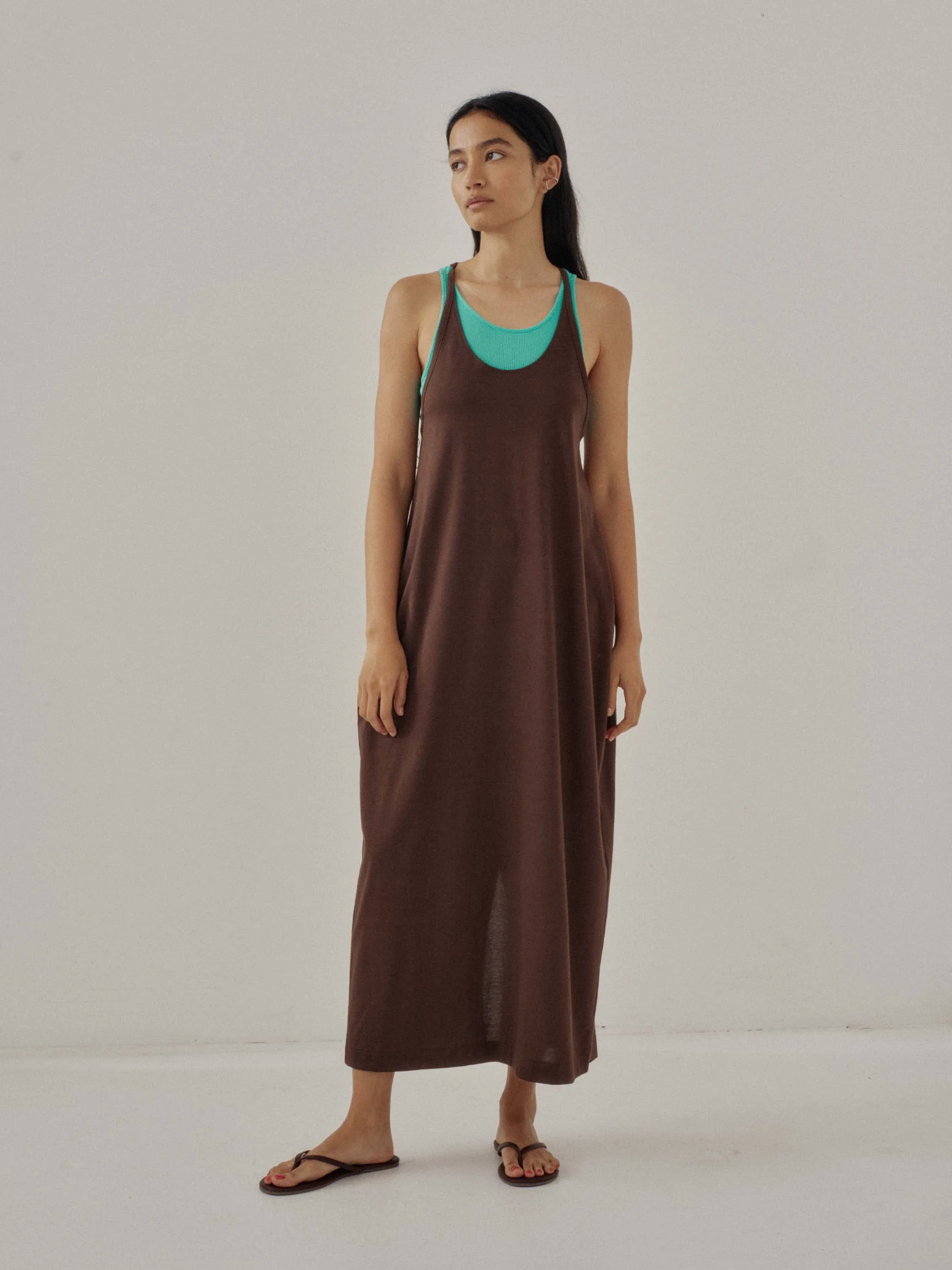 Us Pre Halter Jersey Dress in Brown sold by Sayaka Davis product image thumbnail 2