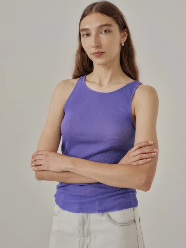 Us Pre Rib Tank in Periwinkle made by Sayaka Davis