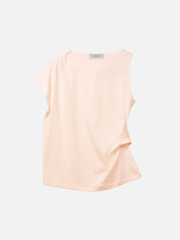 Us Pre Asymmetrical Tee in Sherbet made by Sayaka Davis