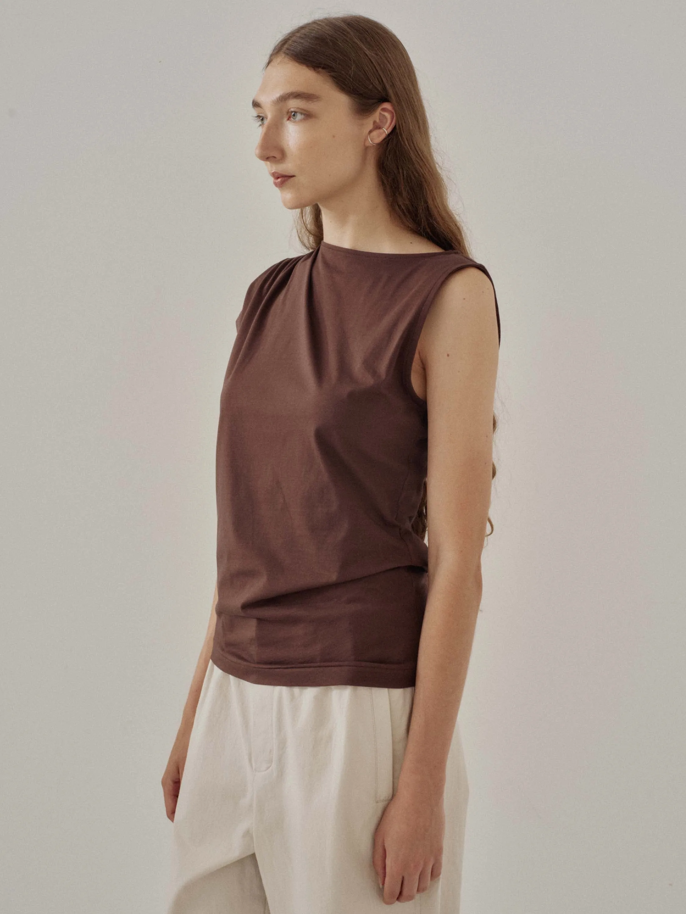 Us Pre Asymmetrical Tee in Brown sold by Sayaka Davis product image thumbnail 3