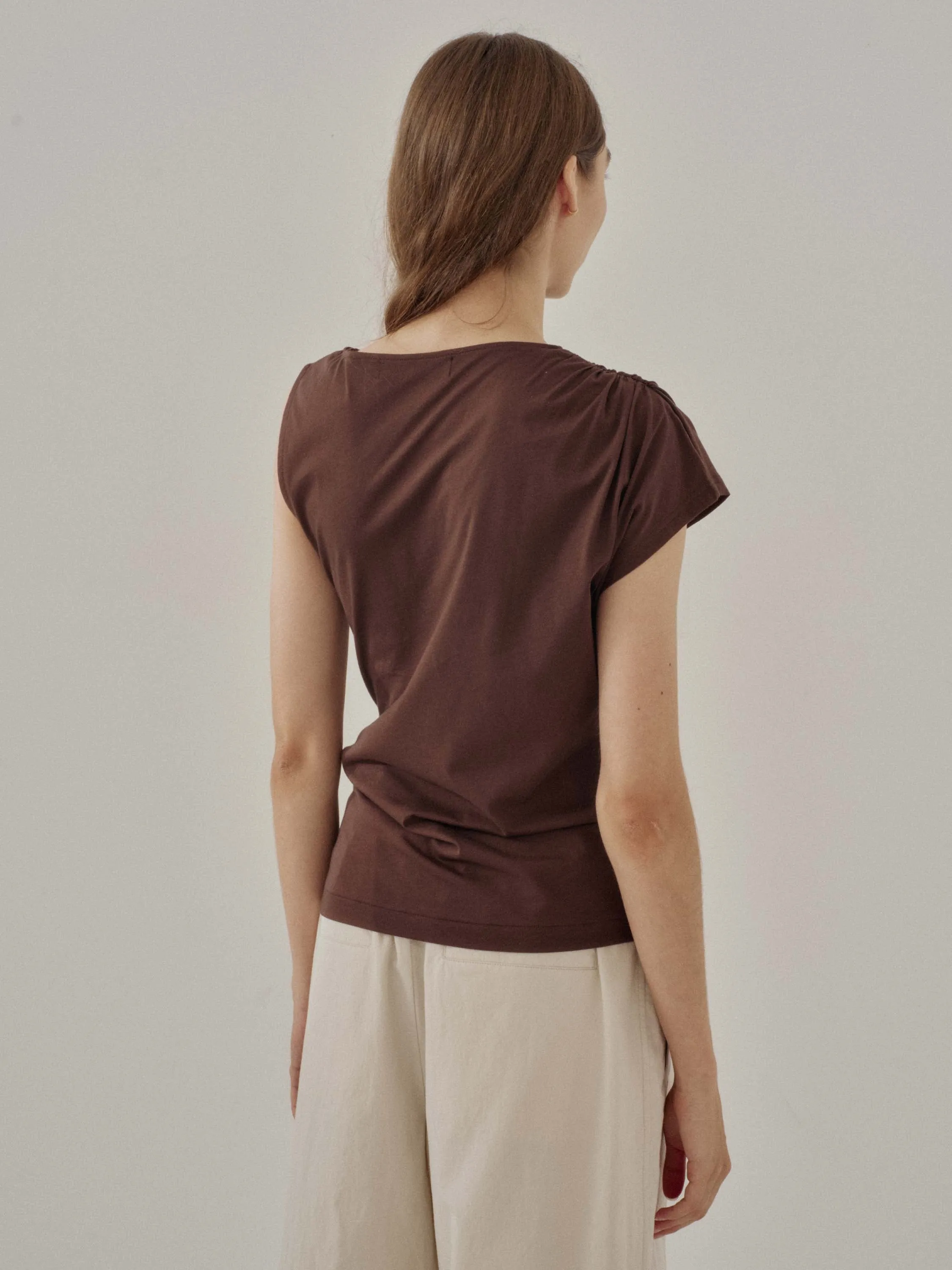 Us Pre Asymmetrical Tee in Brown sold by Sayaka Davis product image thumbnail 4