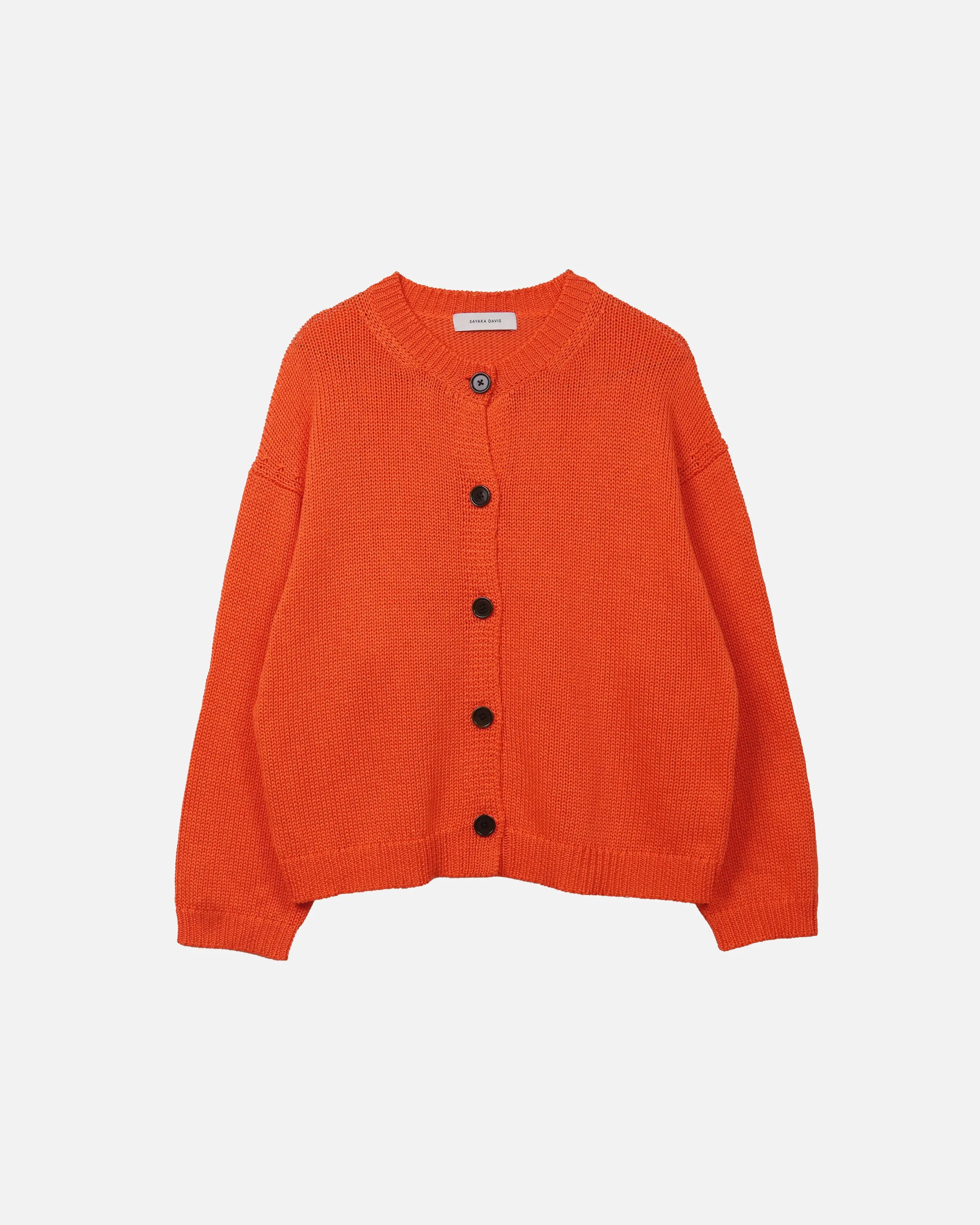 Us Pre Crew Neck Cardigan in Red Orange sold by Sayaka Davis product image thumbnail 5