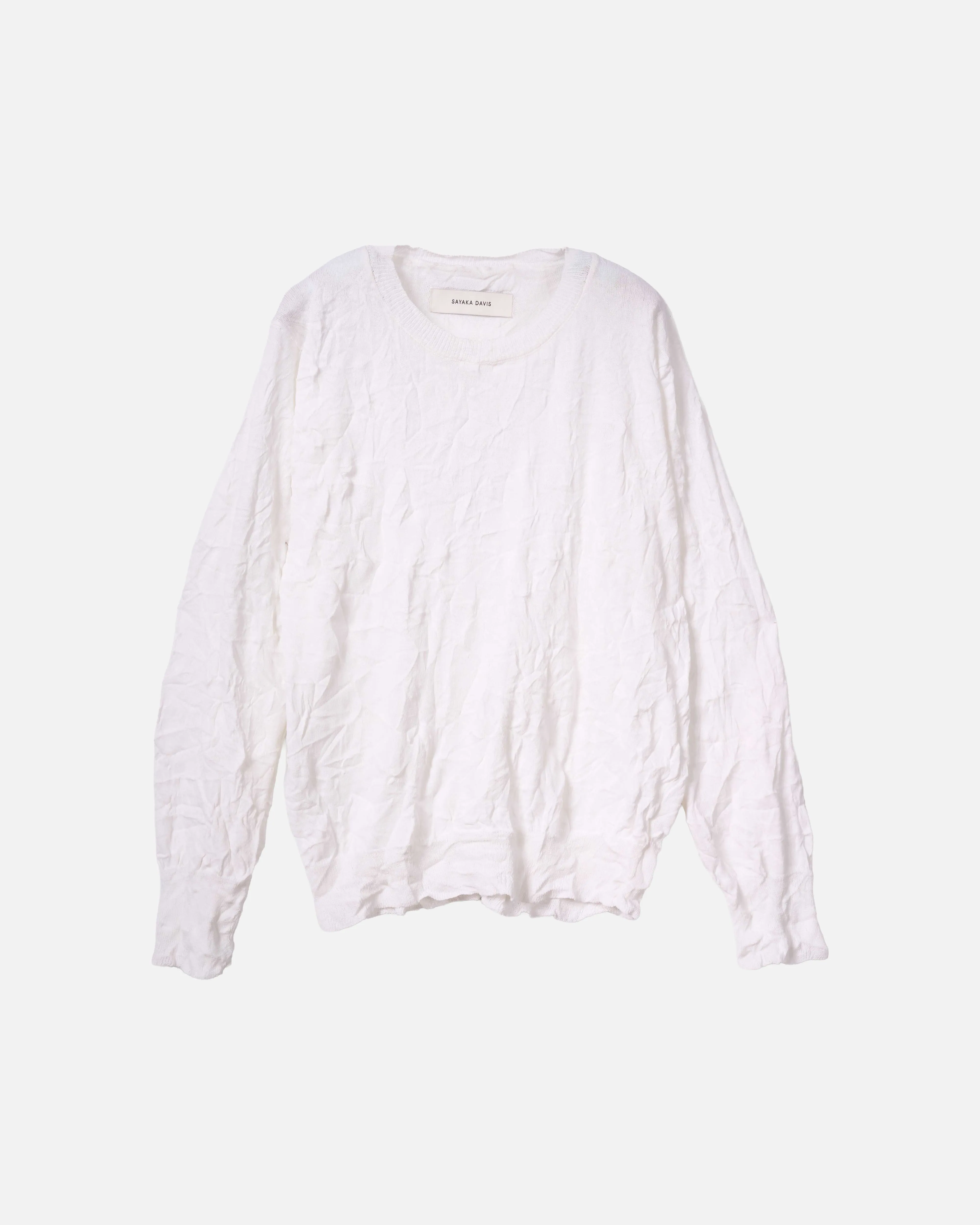 Us Pre Crinkled Pullover in White sold by Sayaka Davis