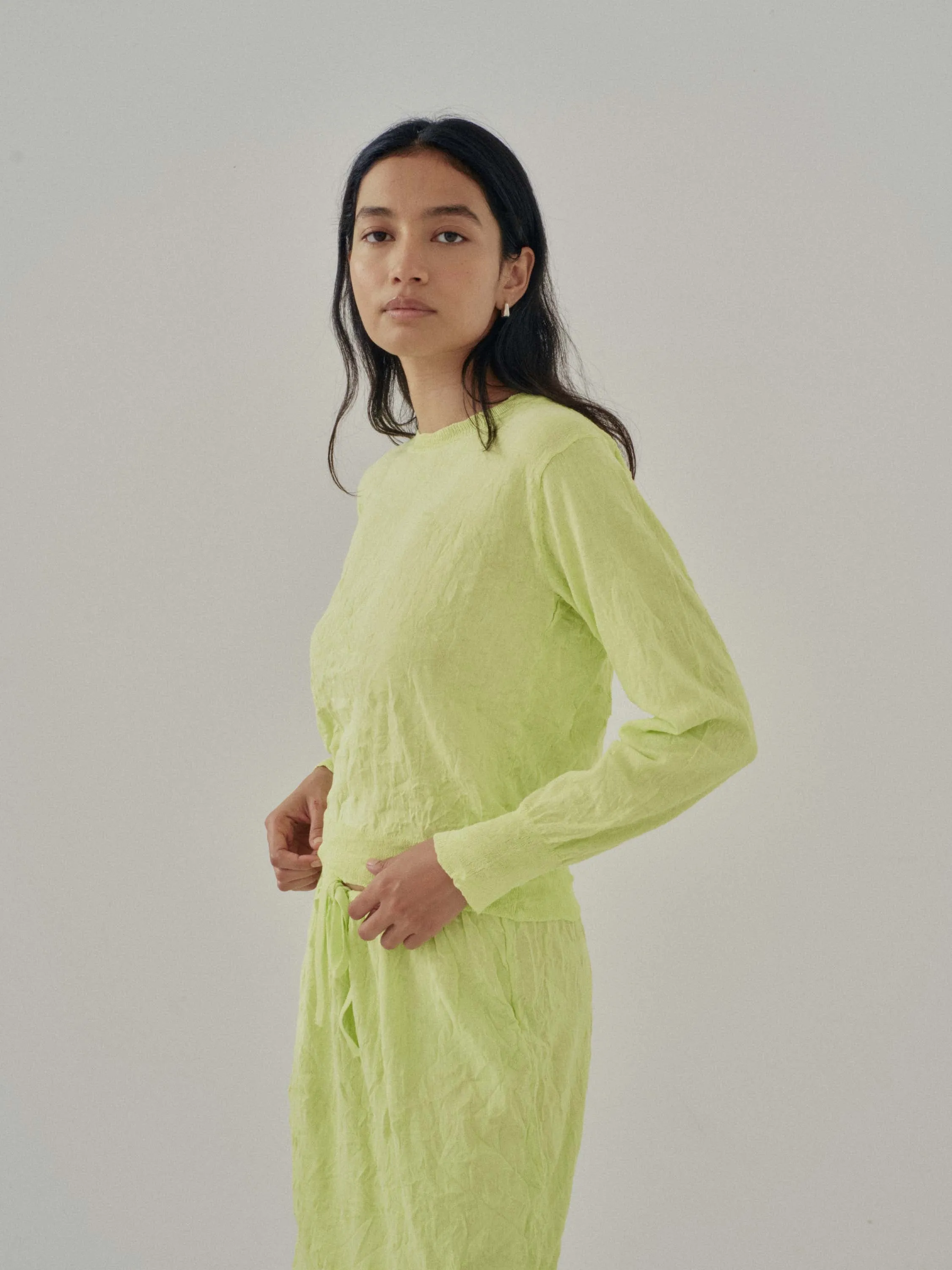 Us Pre Crinkled Pullover in Electric Lime sold by Sayaka Davis product image thumbnail 2