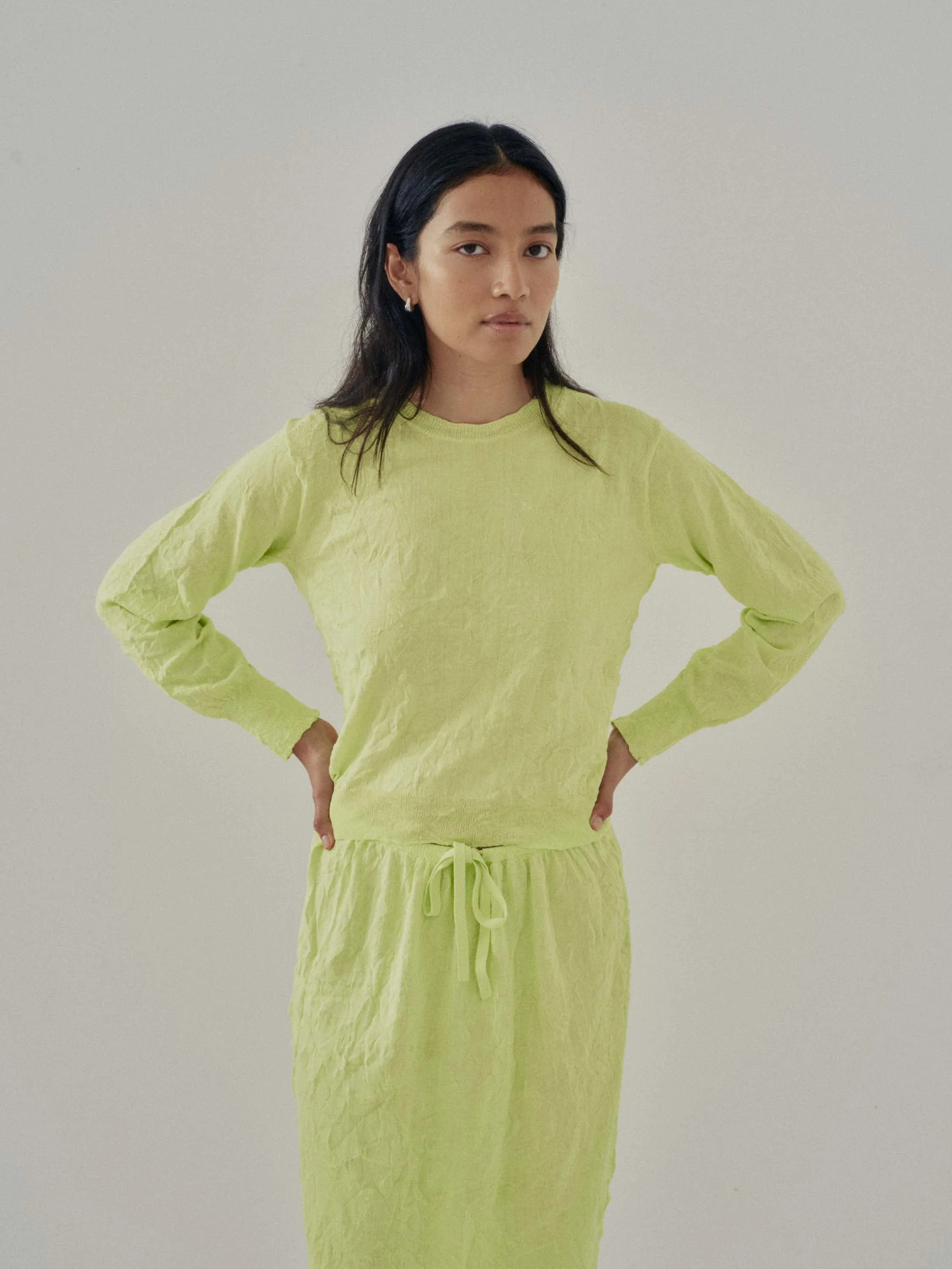 Us Pre Crinkled Pullover in Electric Lime sold by Sayaka Davis product image thumbnail 3