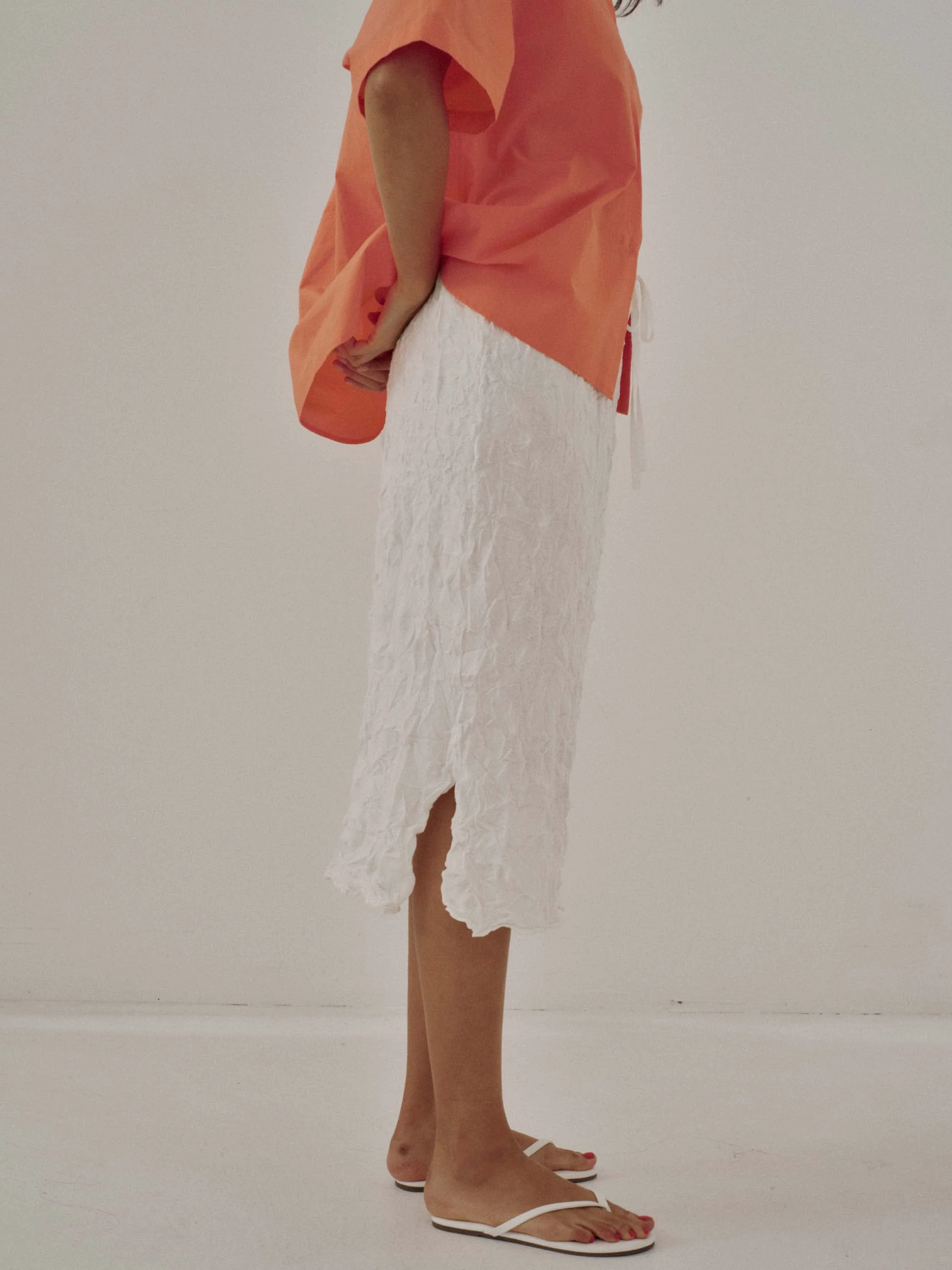 Us Pre Crinkled Knit Skirt in White sold by Sayaka Davis product image thumbnail 2