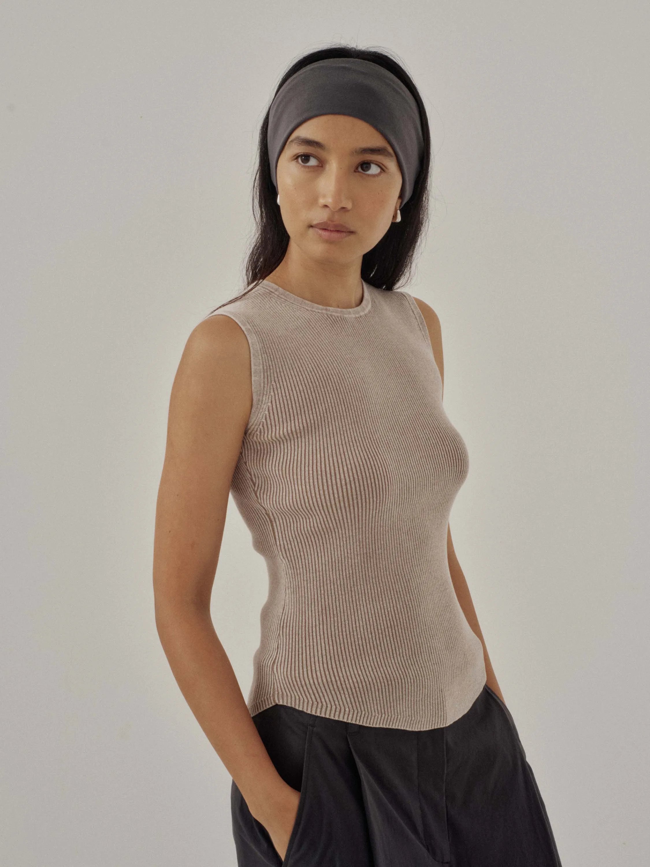 Us Pre Ribbed Tank in Sand sold by Sayaka Davis product image thumbnail 2