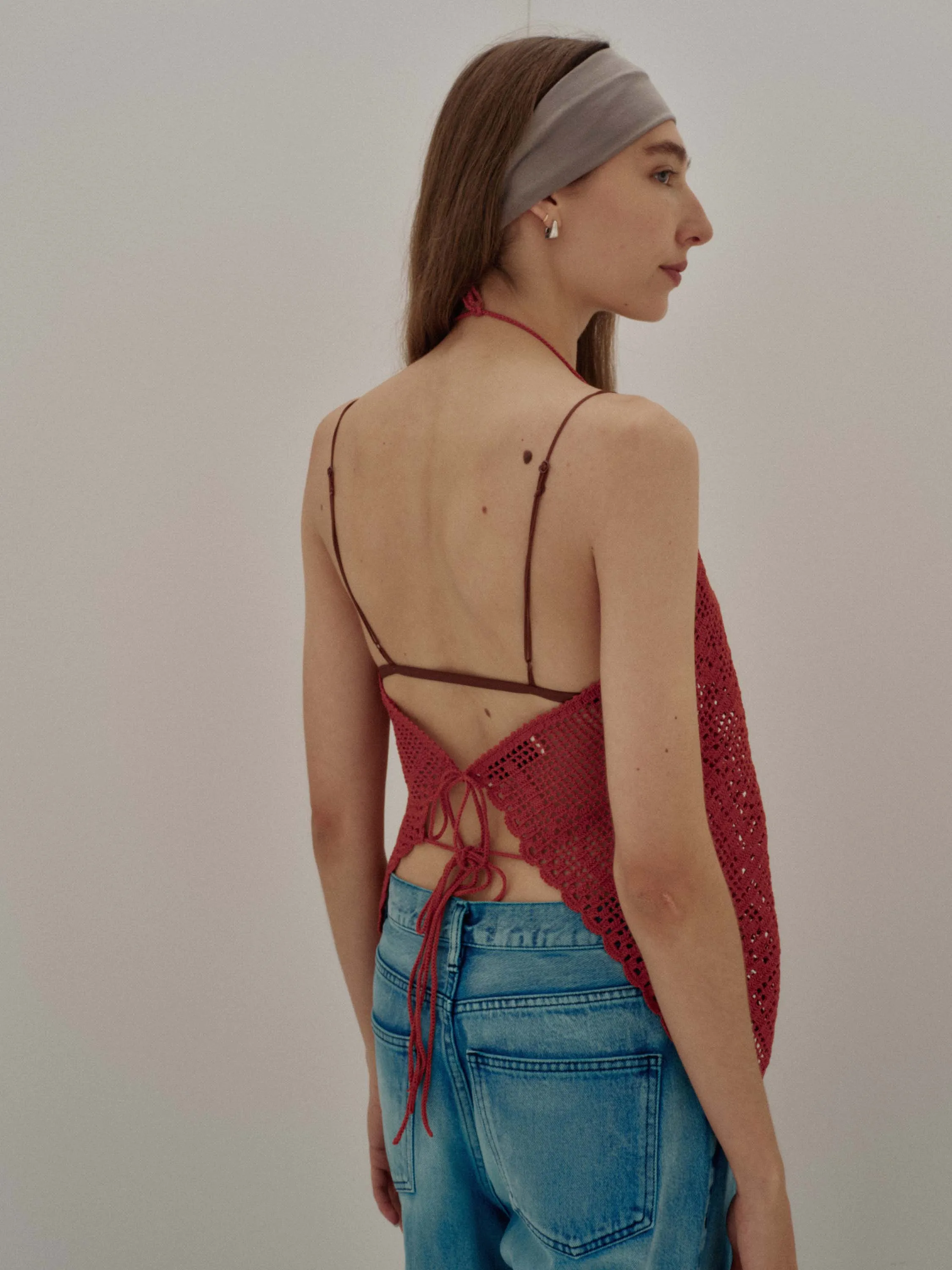 Us Pre Crochet Lace Camisole in Cognac sold by Sayaka Davis product image thumbnail 2
