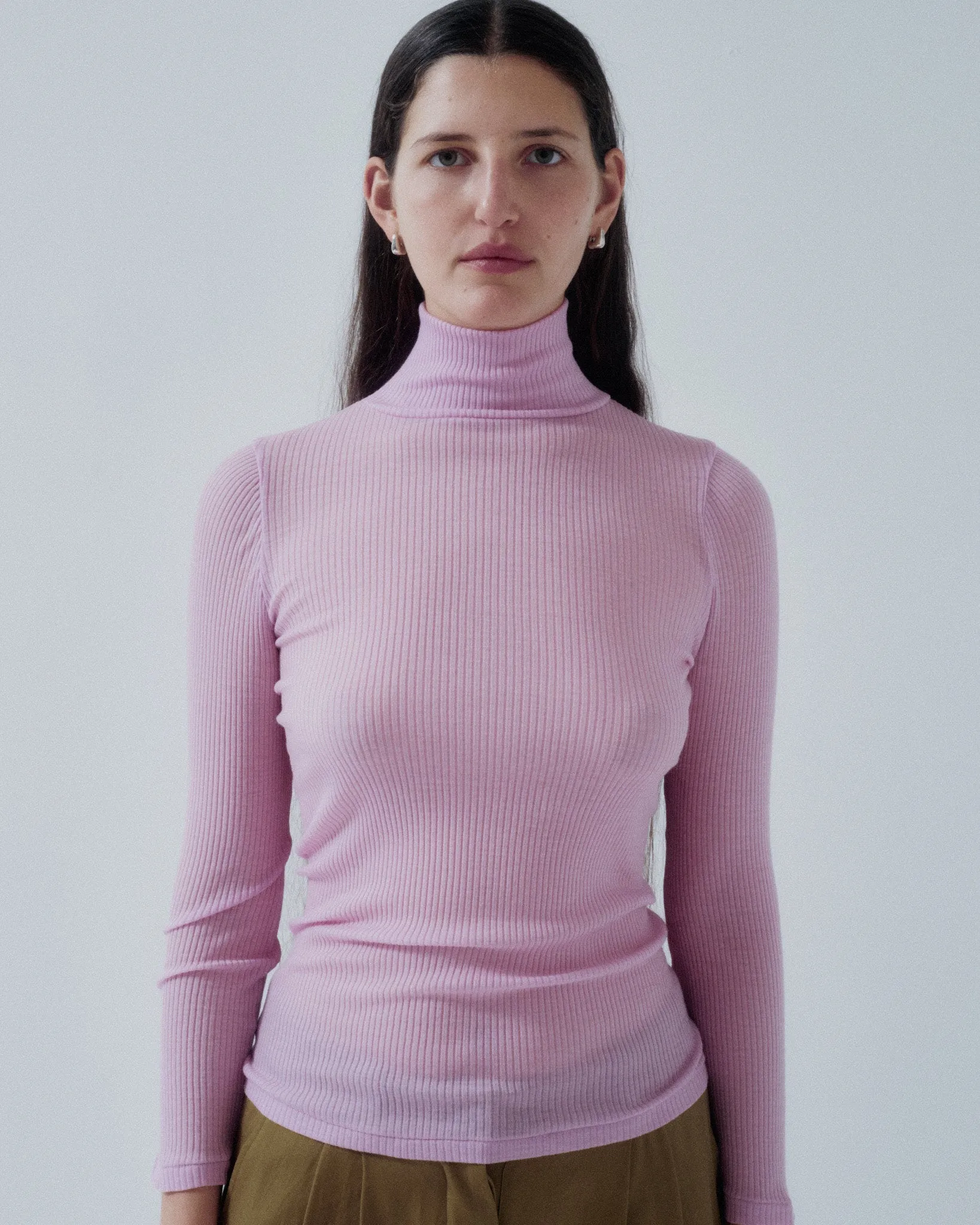 Circular Rib Highneck in Orchid sold by Sayaka Davis