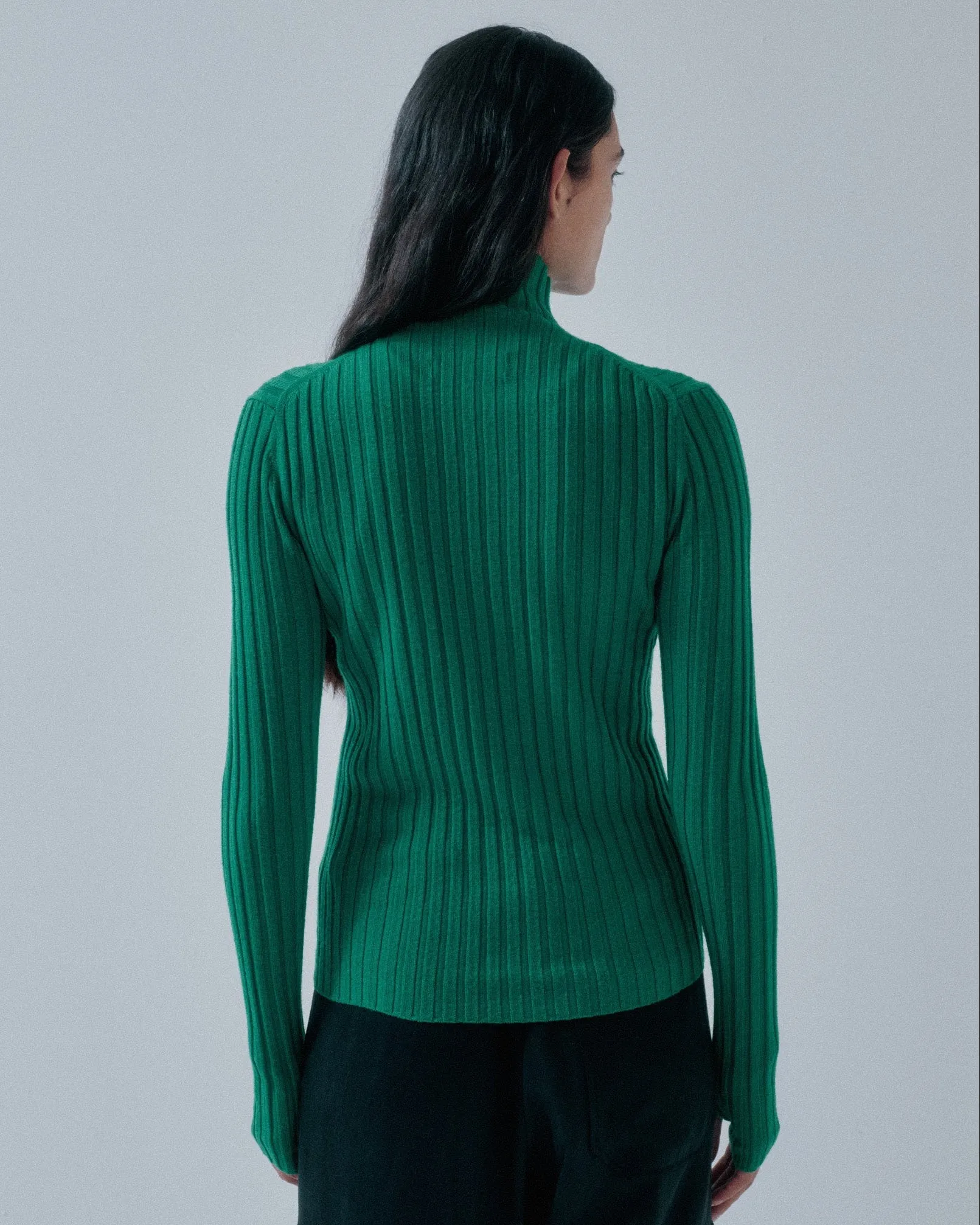 Wide Rib Mockneck in Viridian sold by Sayaka Davis product image thumbnail 3