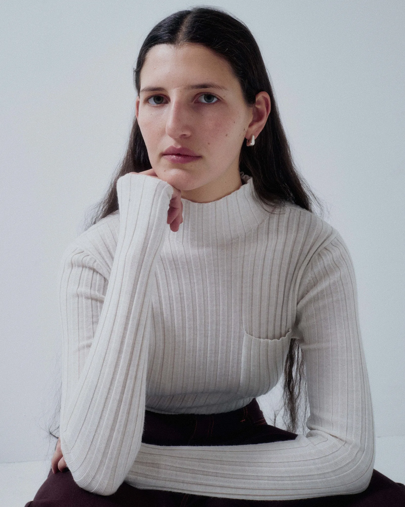 Wide Rib Mockneck in Mist sold by Sayaka Davis product image thumbnail 4