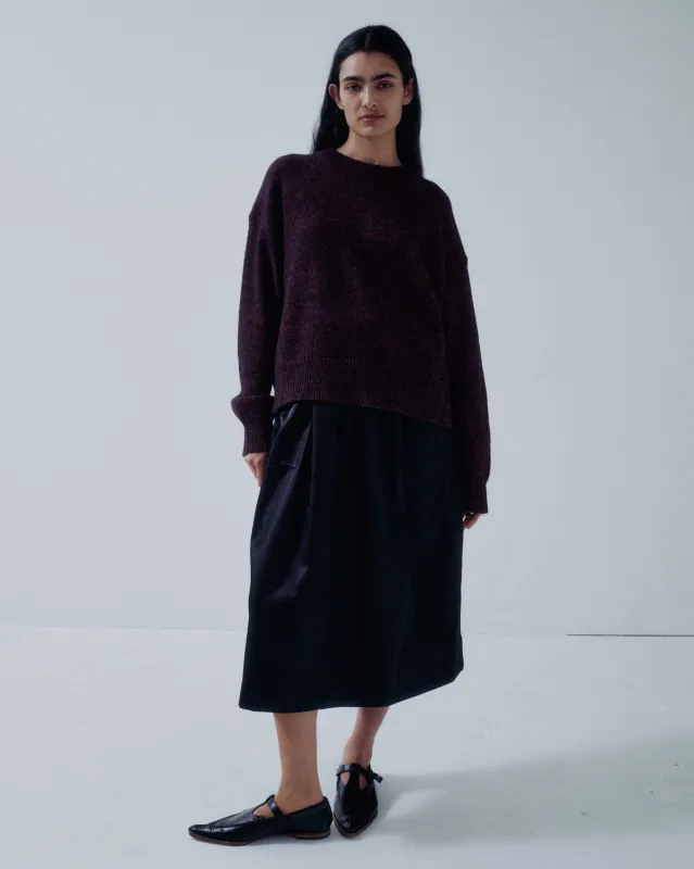 Pull-on Skirt in Black made by Sayaka Davis