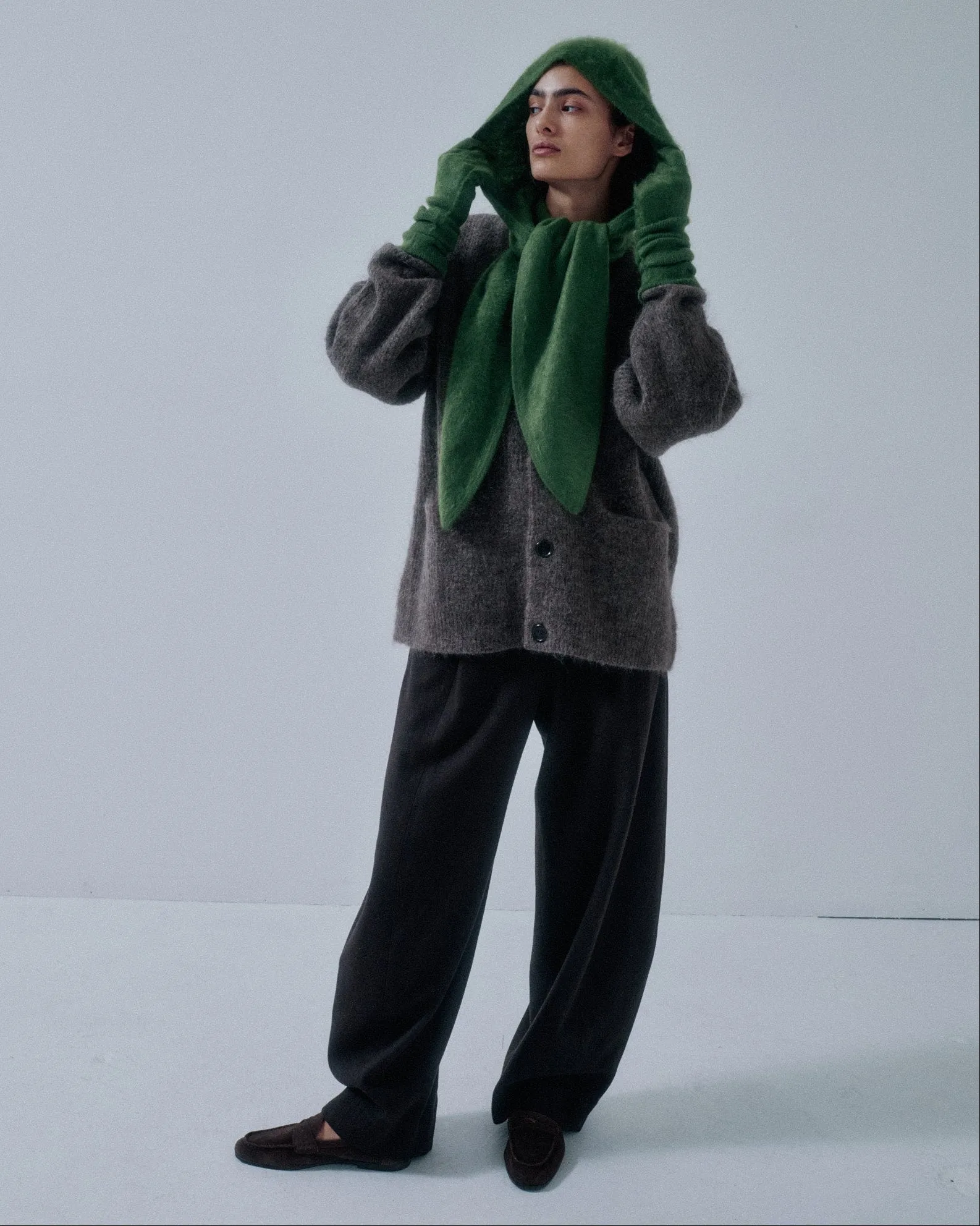 Cashmere Gloves in Cactus sold by Sayaka Davis product image thumbnail 5