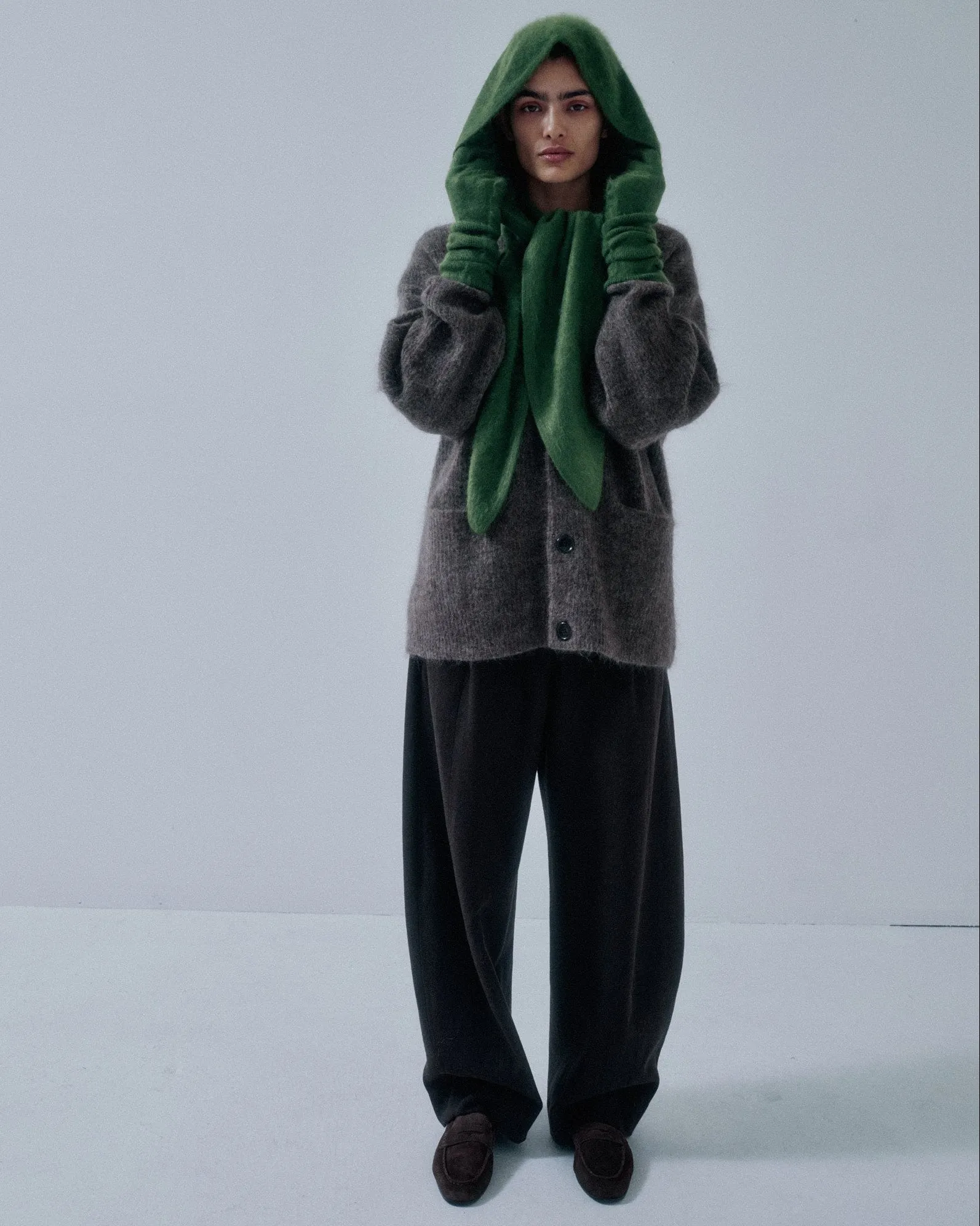 Cashmere Gloves in Cactus sold by Sayaka Davis product image thumbnail 4