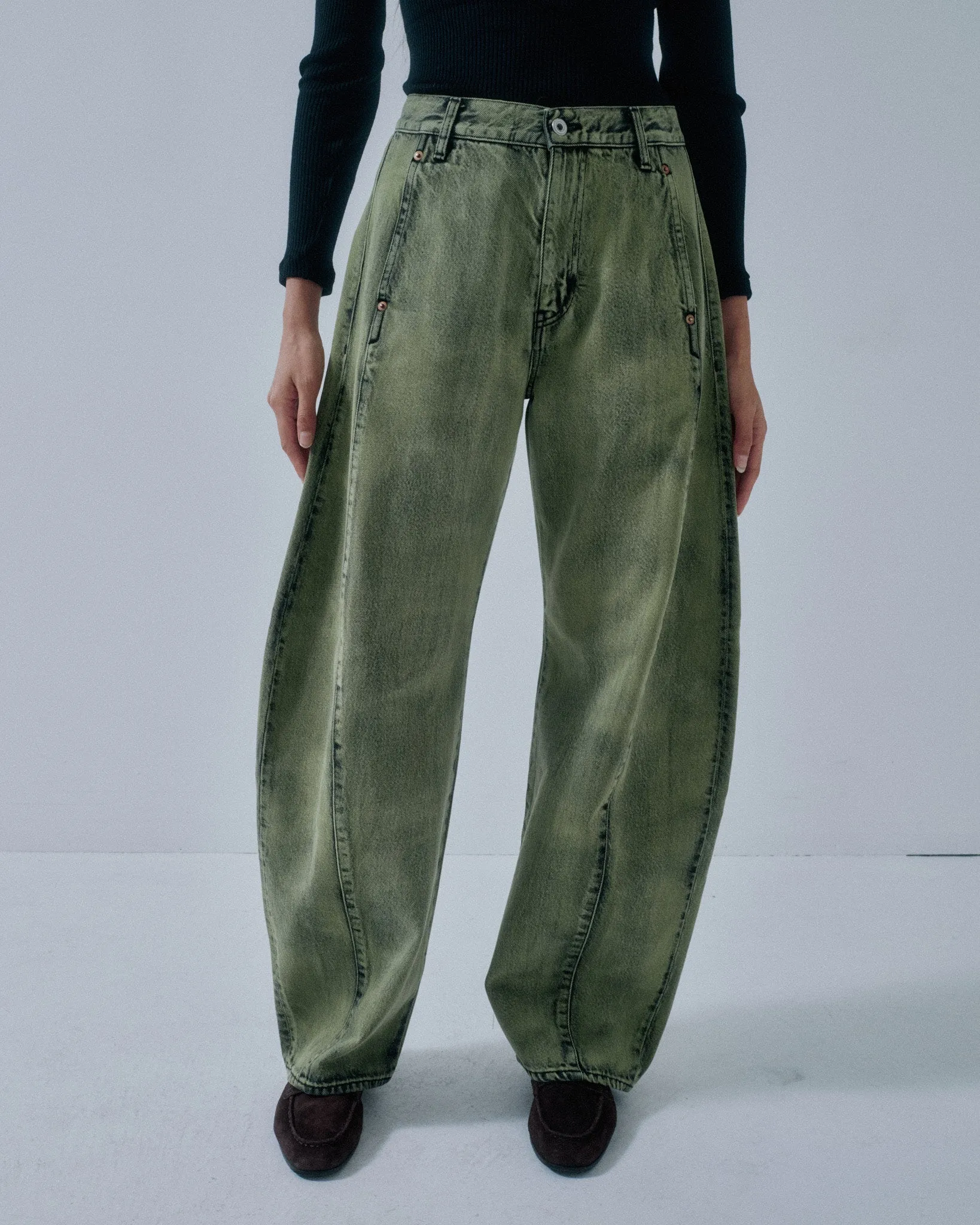 Barrel Denim in Cactus sold by Sayaka Davis