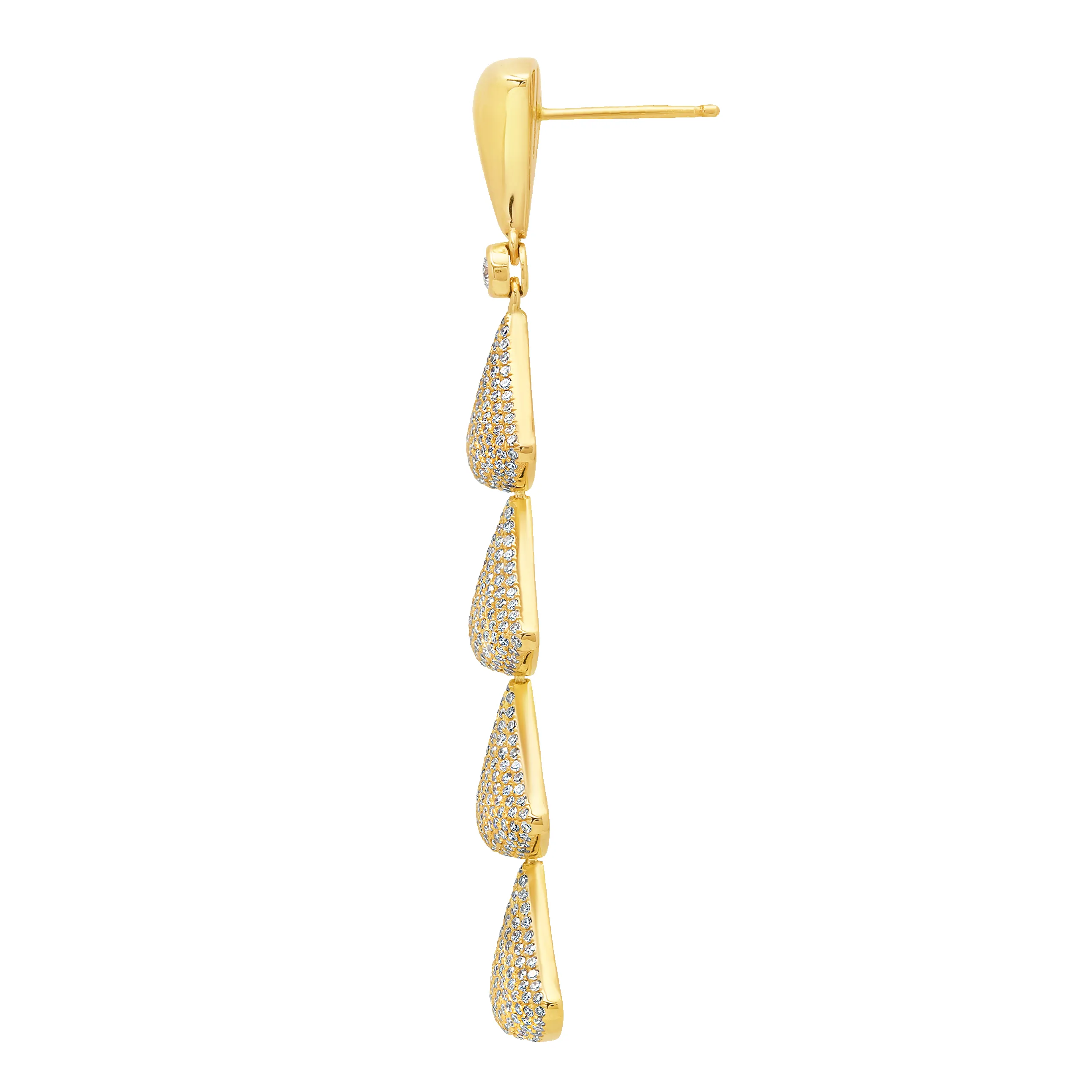 Apse Chain Earrings with White Pave Diamonds sold by Gabriela Artigas product image thumbnail 2