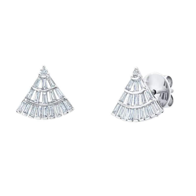 Apse Earrings with Baguette Diamonds sold by Gabriela Artigas