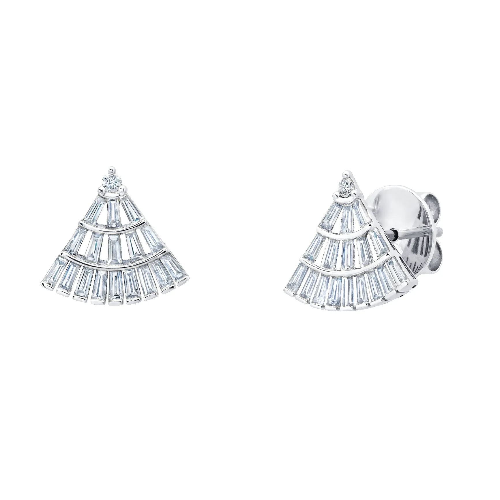 Apse Earrings with Baguette Diamonds sold by Gabriela Artigas