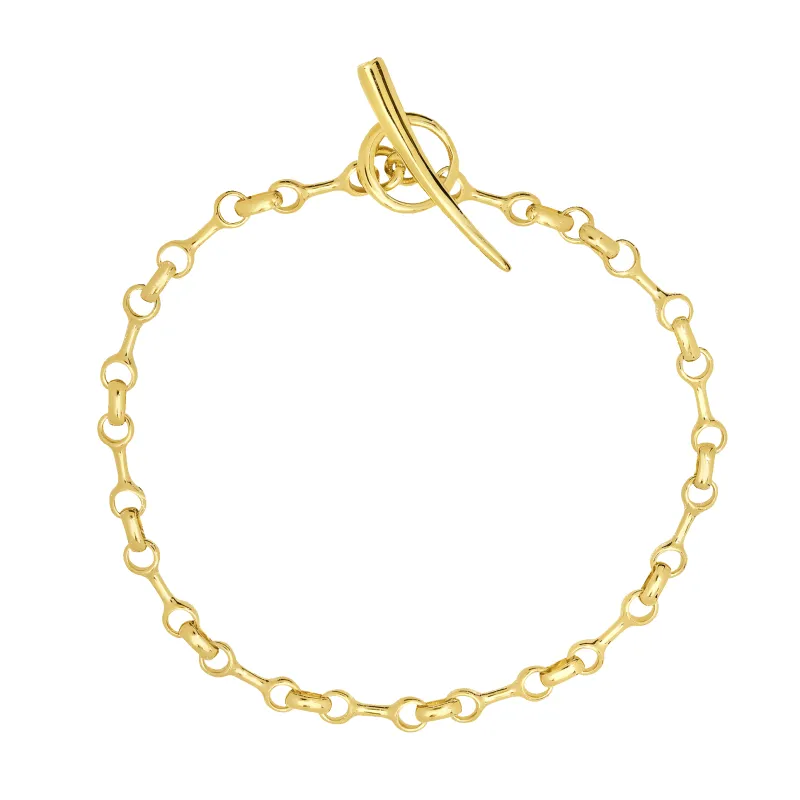 10 MM Double Beam Chain Bracelet with Tusk Clasp sold by Gabriela Artigas