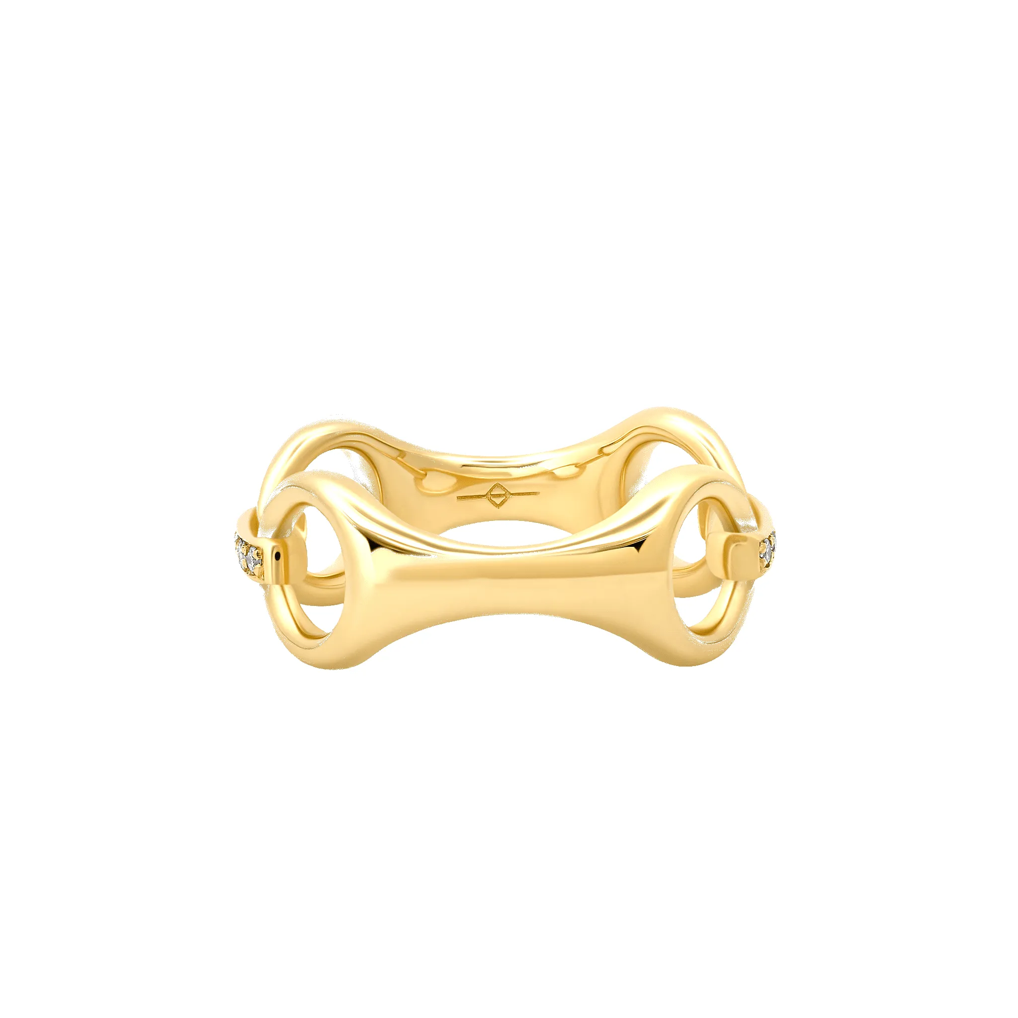 20 MM Beam Link Ring with Pavé Connectors sold by Gabriela Artigas product image thumbnail 4