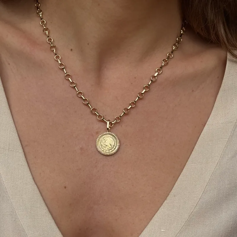 Vintage Mexican Coin Pendant made by Gabriela Artigas