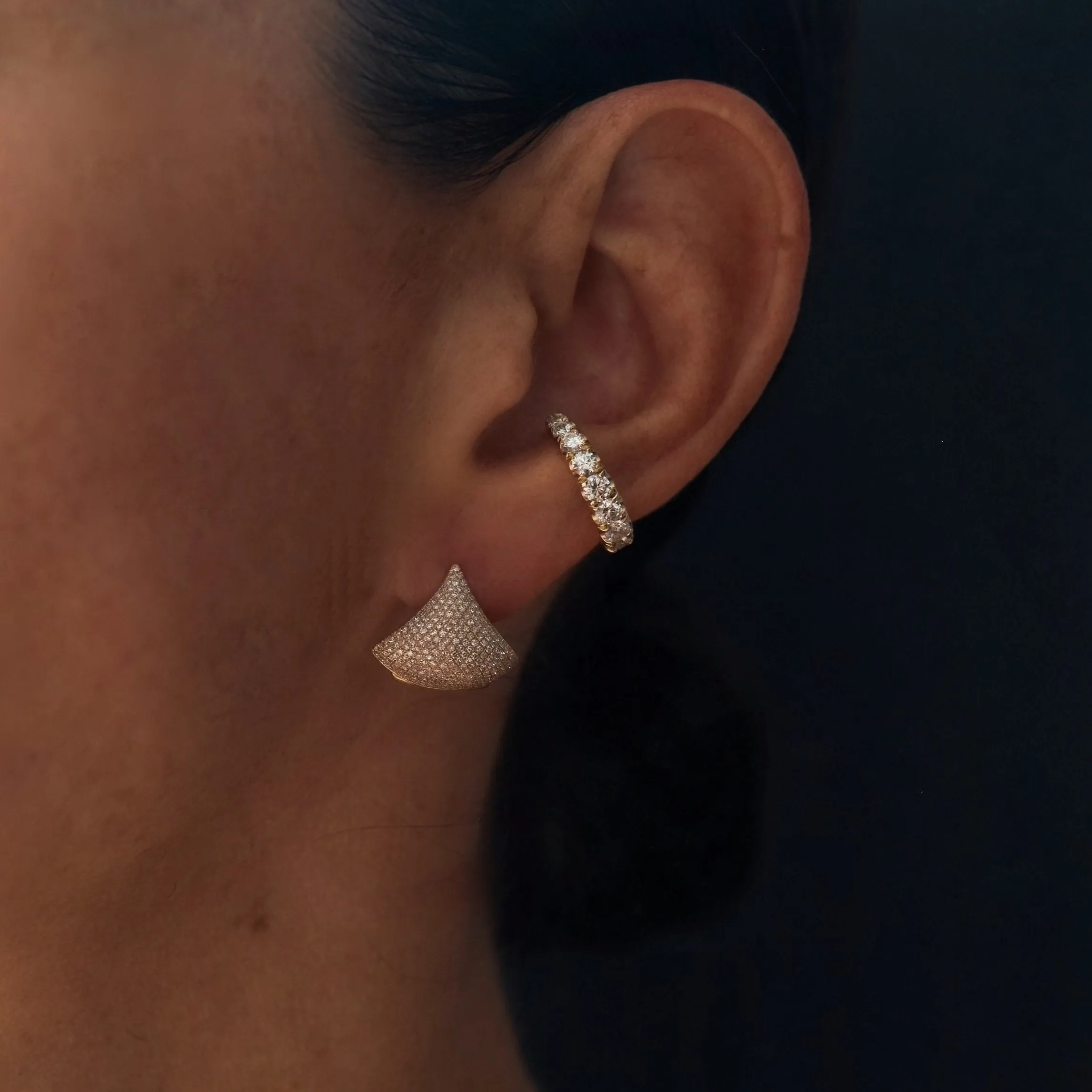 Colmillo Ear Cuff with White Ascending Diamonds sold by Gabriela Artigas product image thumbnail 2