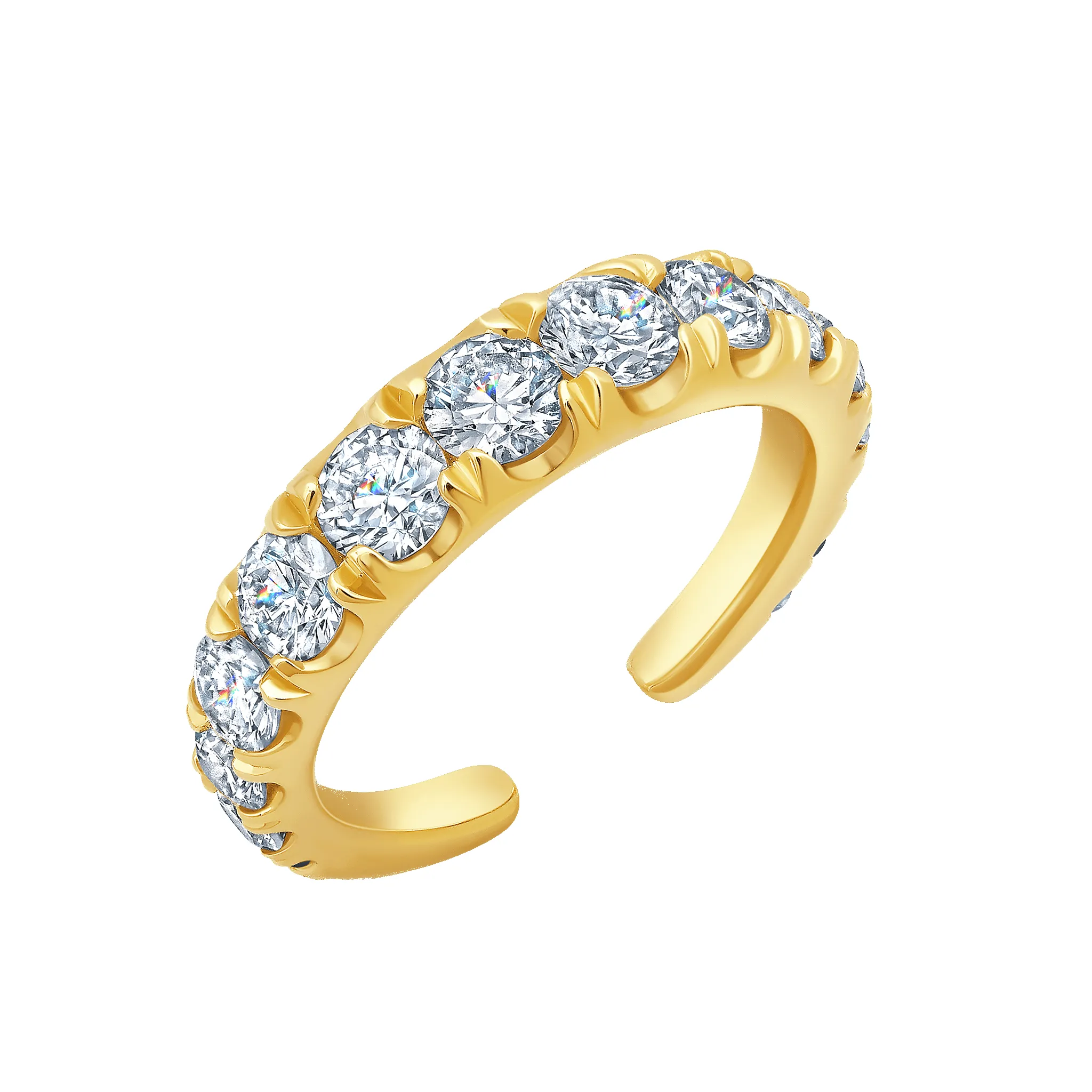 Colmillo Ear Cuff with White Ascending Diamonds sold by Gabriela Artigas